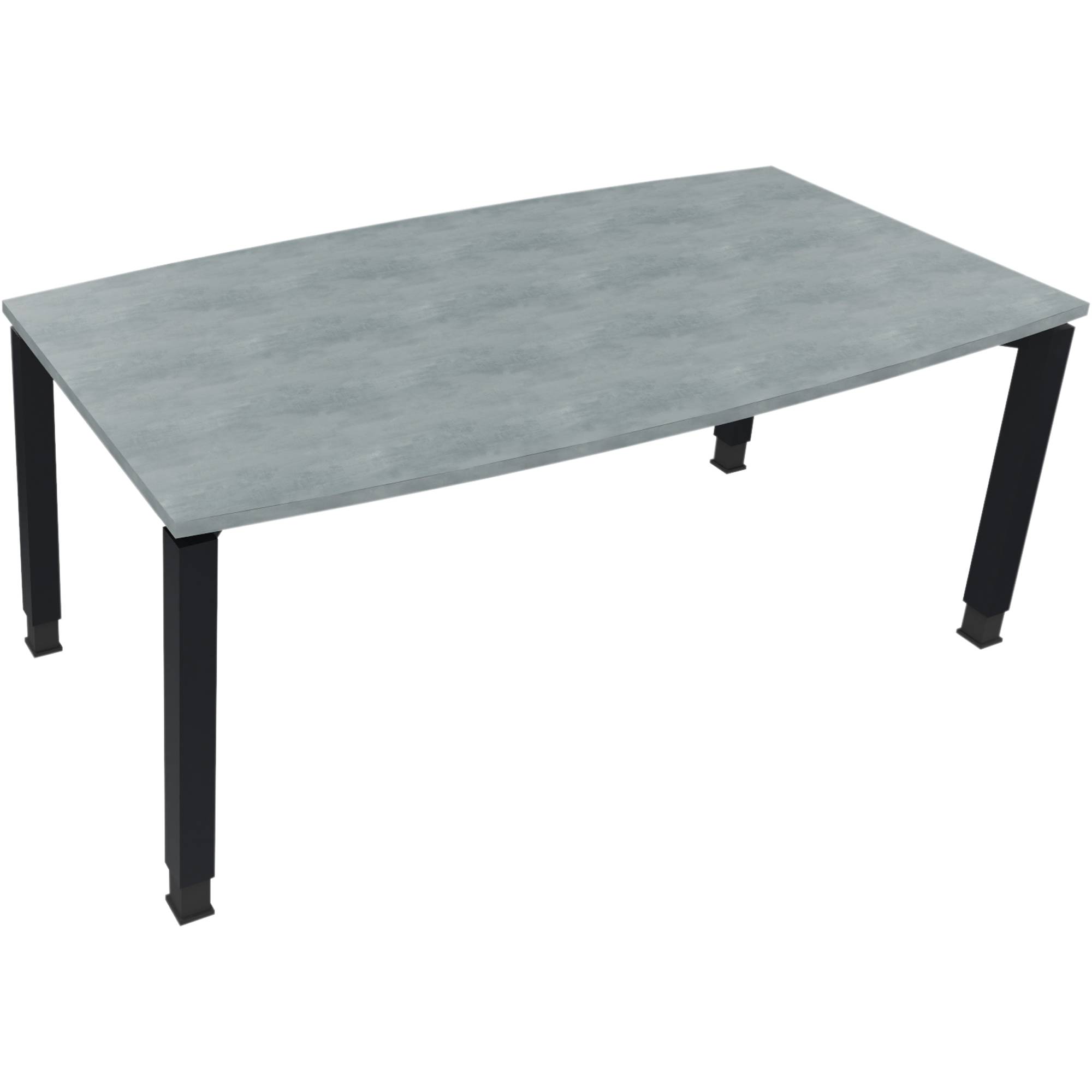 Besprechungstisch Tonneau Vierfuß Quadrat B1800xT800/900xH680-820 anthrazit/Beton-0