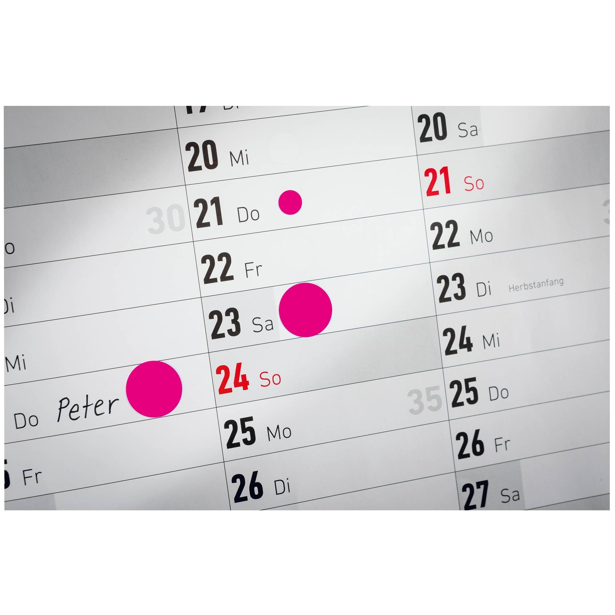 Markierungspunkt 19mm magenta 250 St./Pack.-1