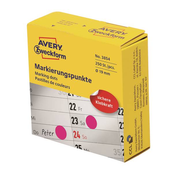 Markierungspunkt 19mm magenta 250 St./Pack.