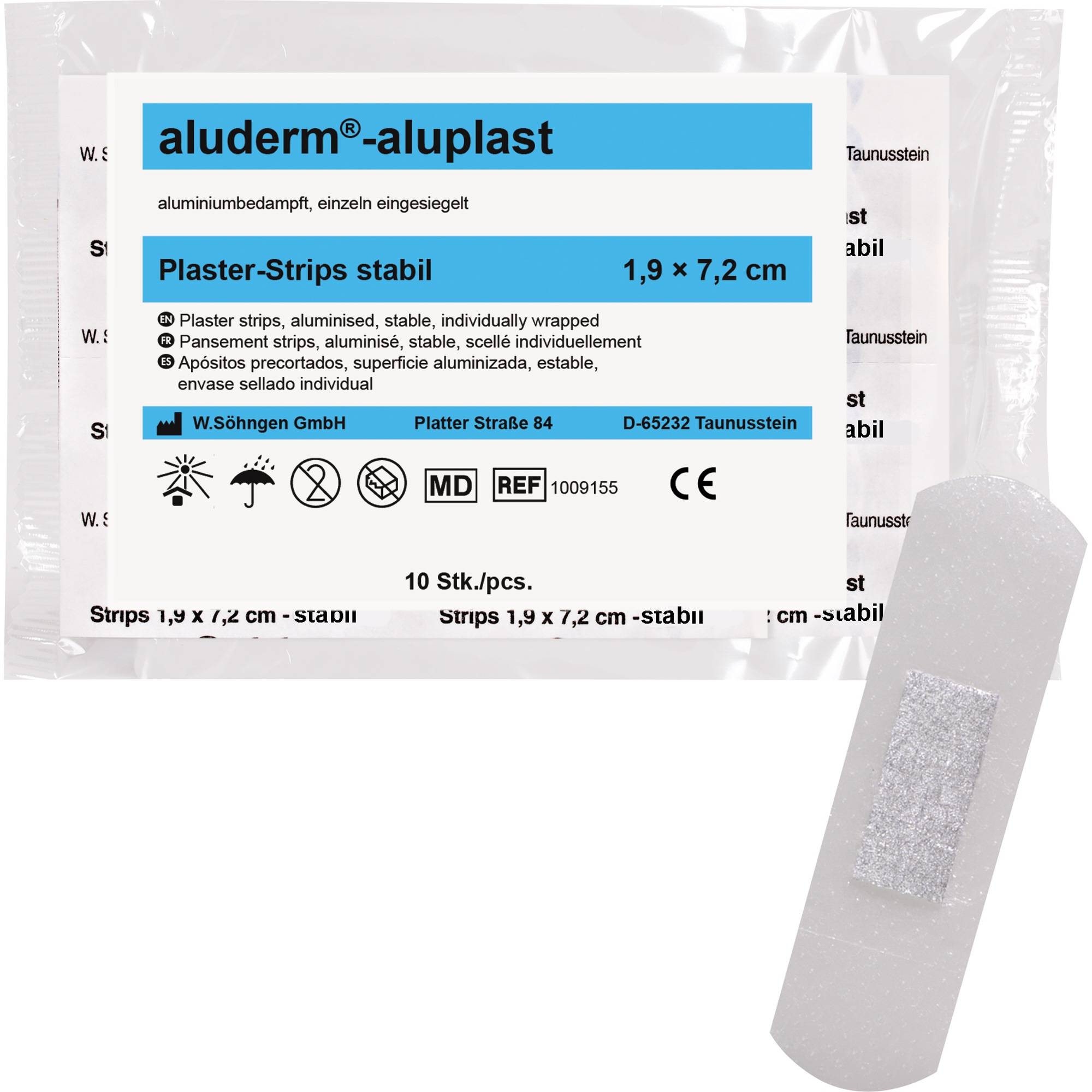 Pflaster aluplast Strips 1,9x7,2cm 10 St./Pack.-0
