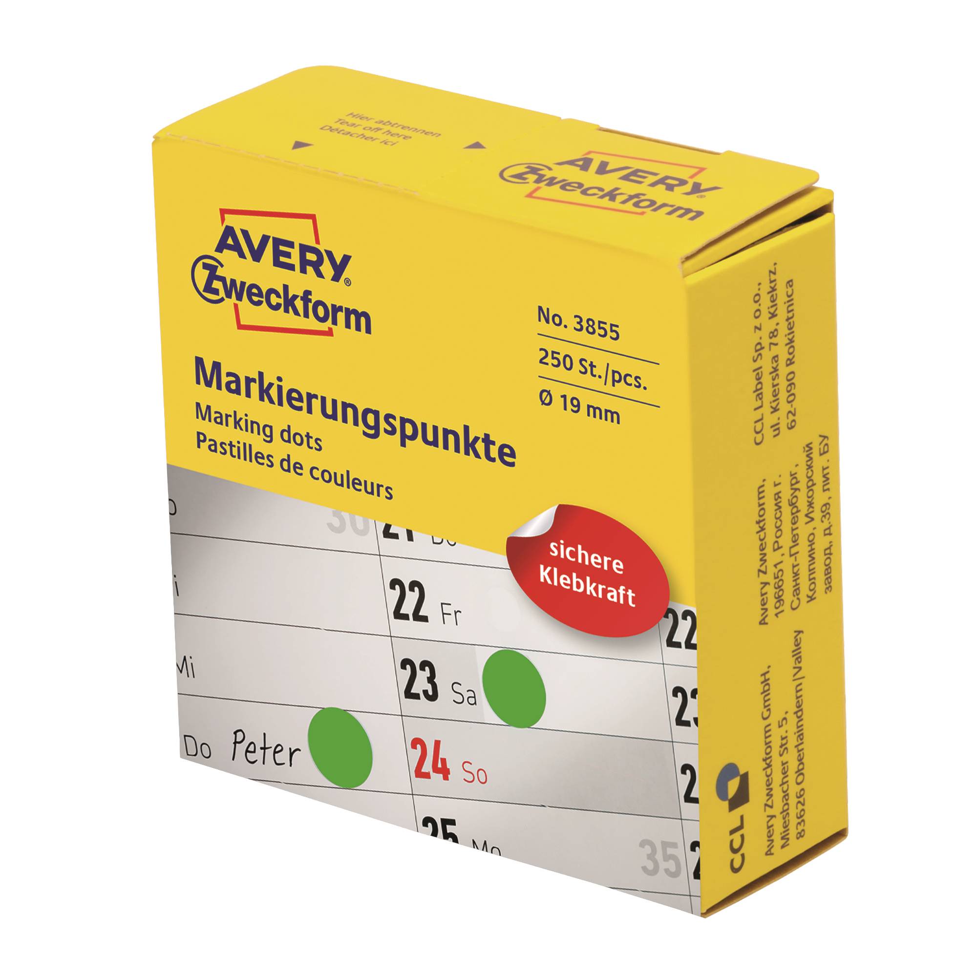 Markierungspunkt 19mm grün 250 St./Pack.-0