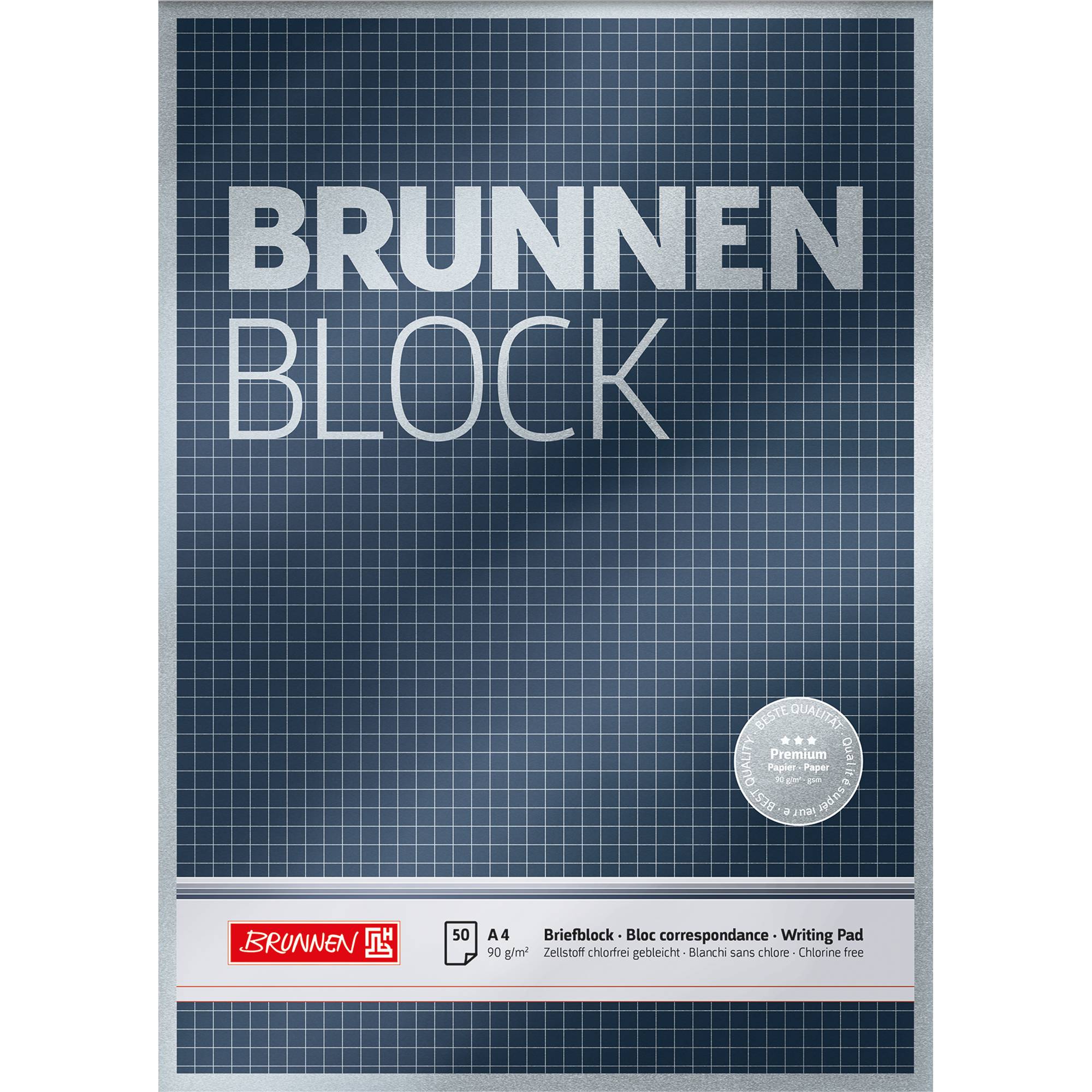 Briefblock A4 90g 50Bl. kar. sw-0