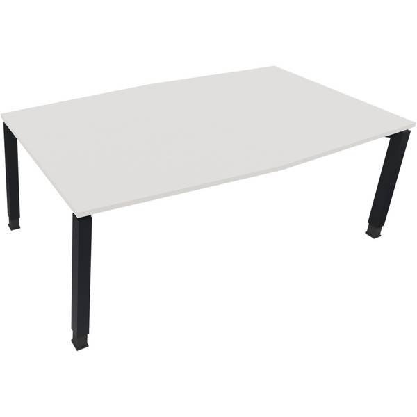 Besprechungstisch Tonneau Vierfuß Quadrat B2000xT1000/1100xH680-820 anthrazit/Weiß