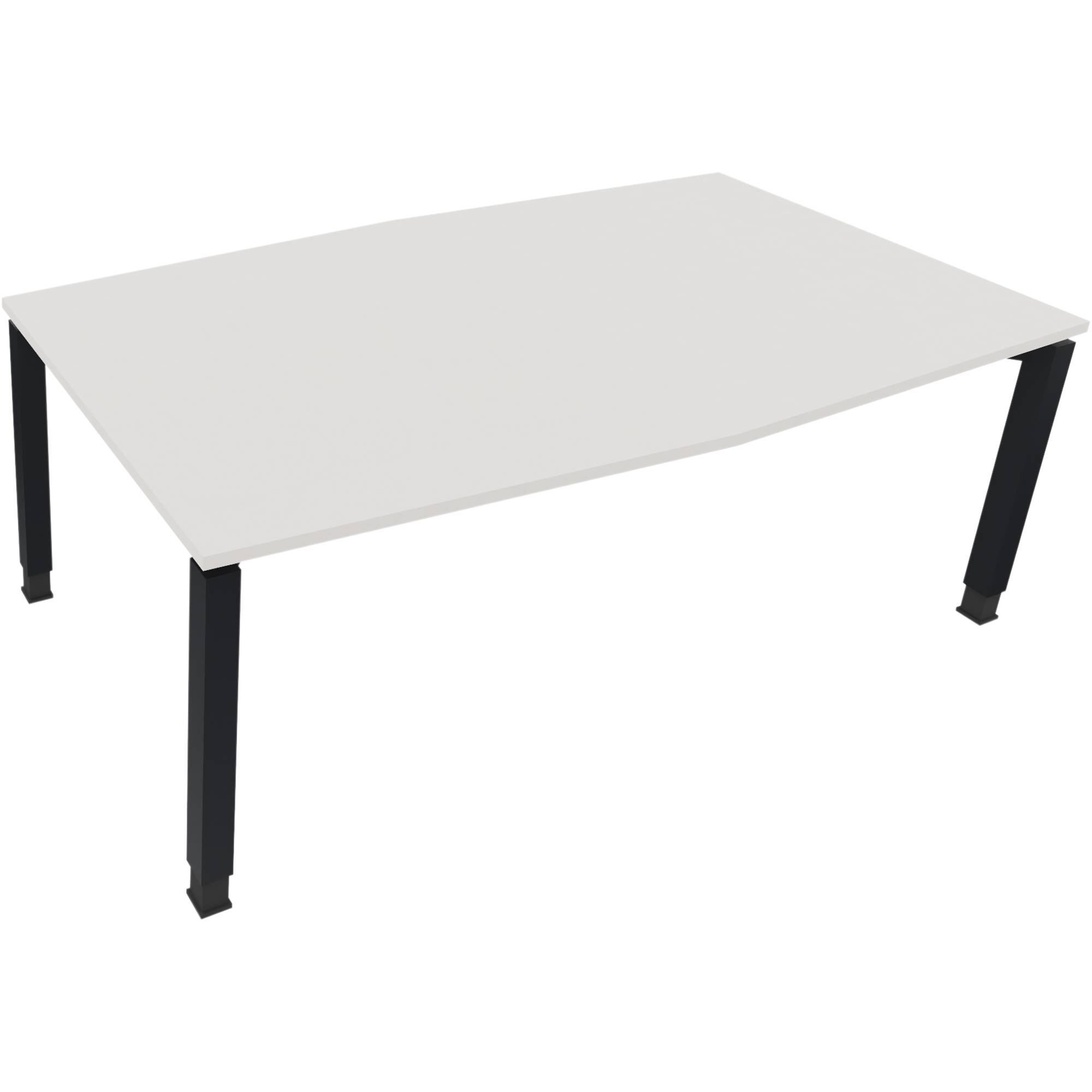 Besprechungstisch Tonneau Vierfuß Quadrat B2000xT1000/1100xH680-820 anthrazit/Weiß-0