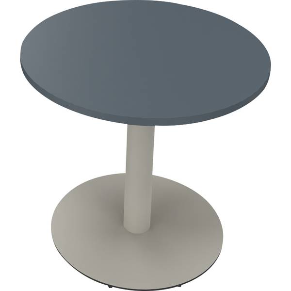 Besprechungstisch Rund Tellerfuß Rund 800xH720 silber/Lavagrau
