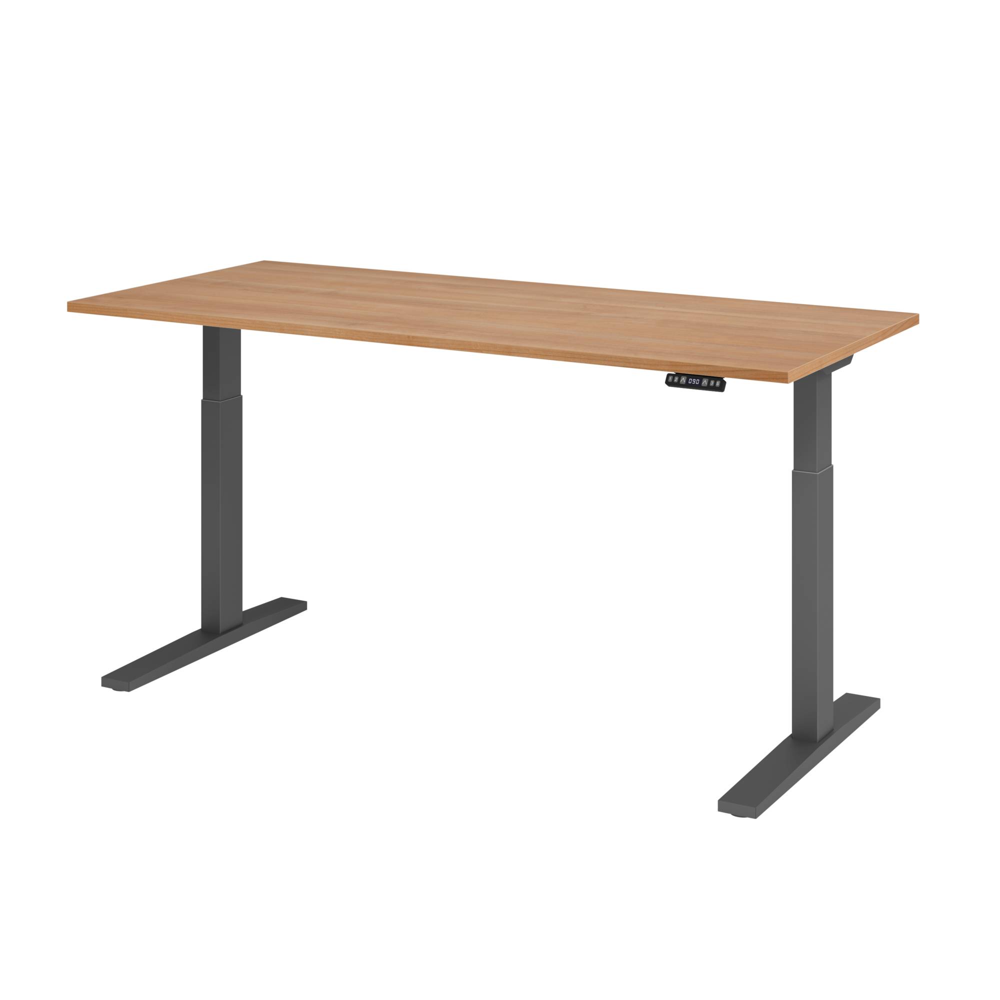 Schreibt. el.180x80cm graphit/nussbaum-0