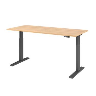 Schreibt. el.180x80cm graphit/eiche