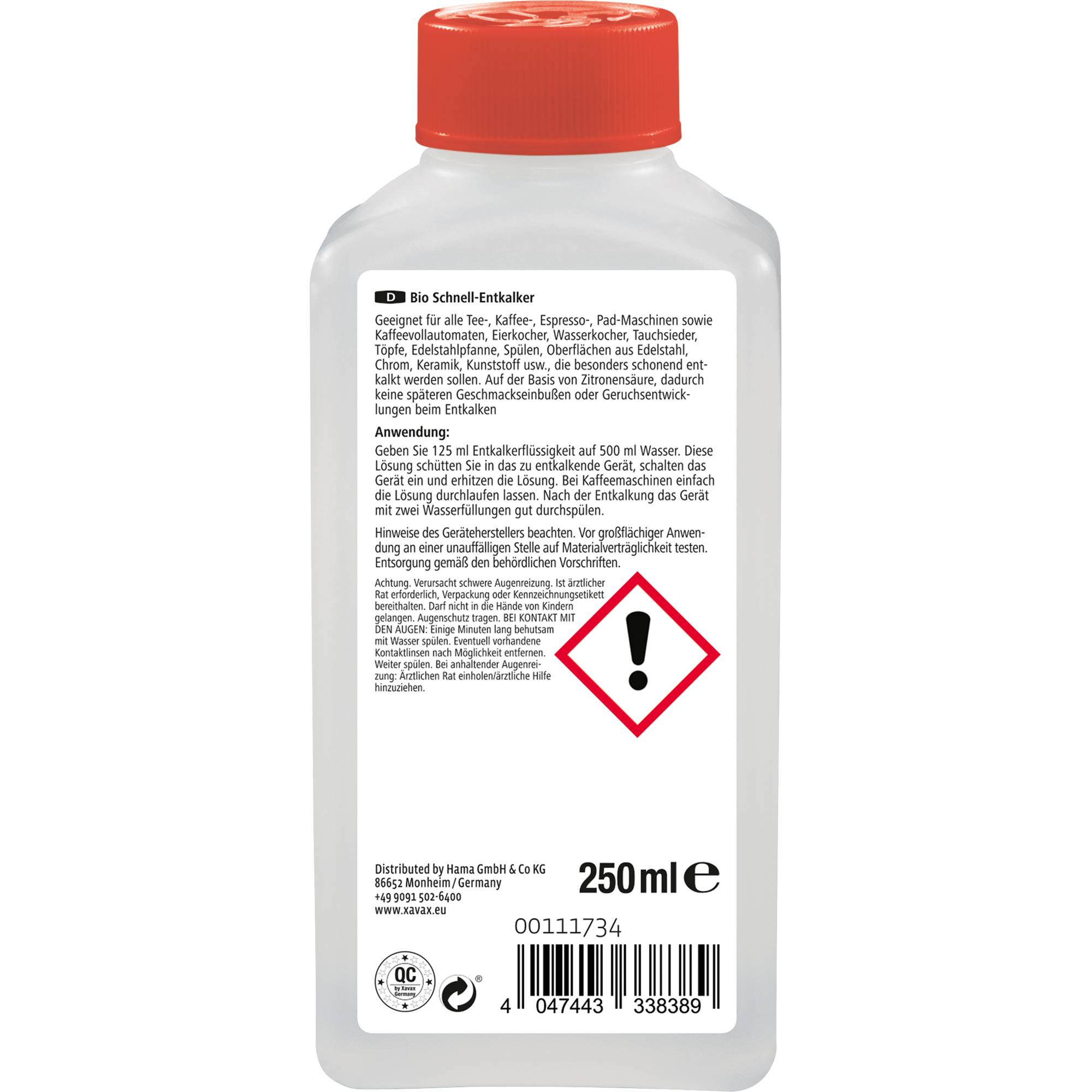 hama 00111734 Schnellentkalker aus 100 % reiner Zitronensäure, 250 ml-1