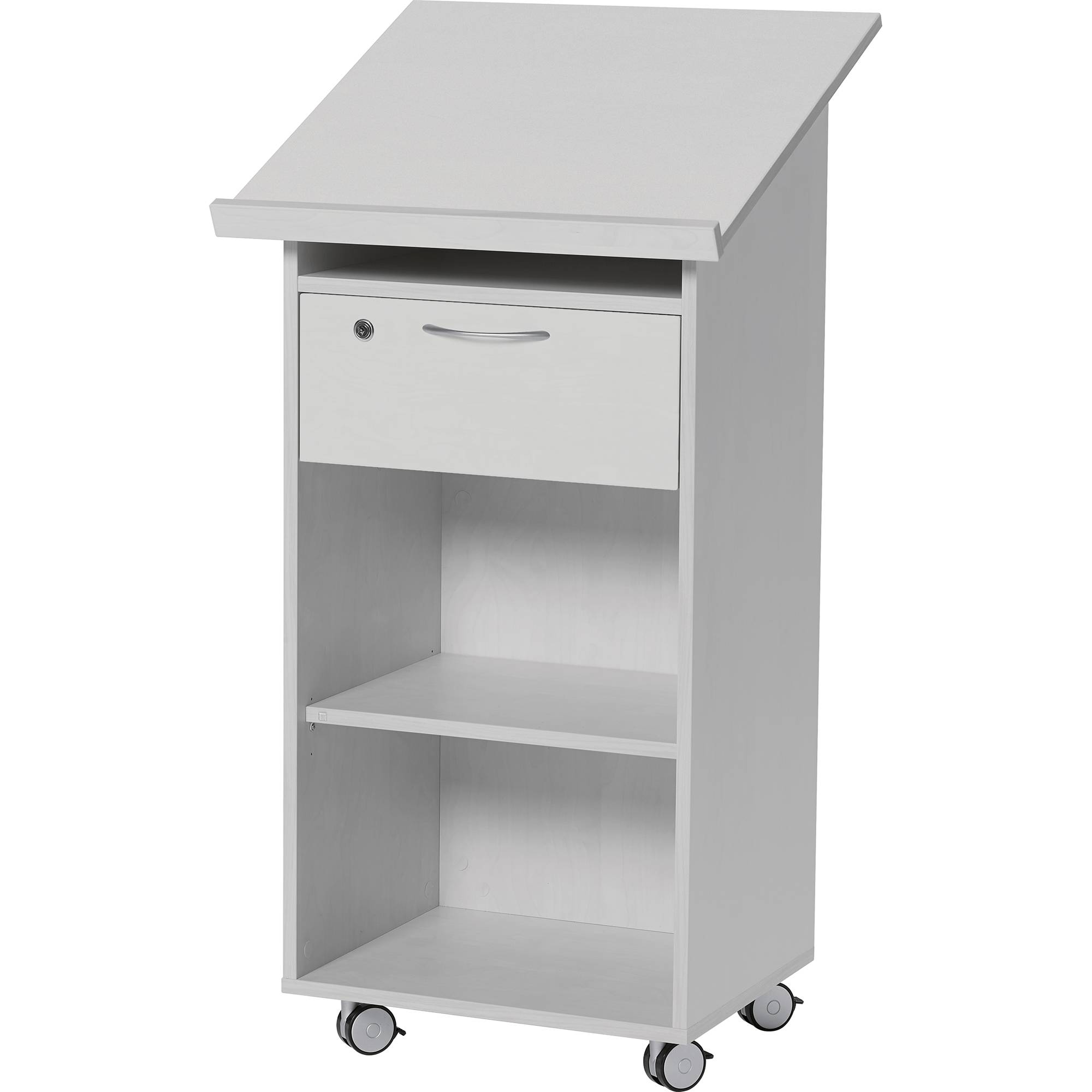 Stehpult 600x1200x525 Schub lichtgrau-0