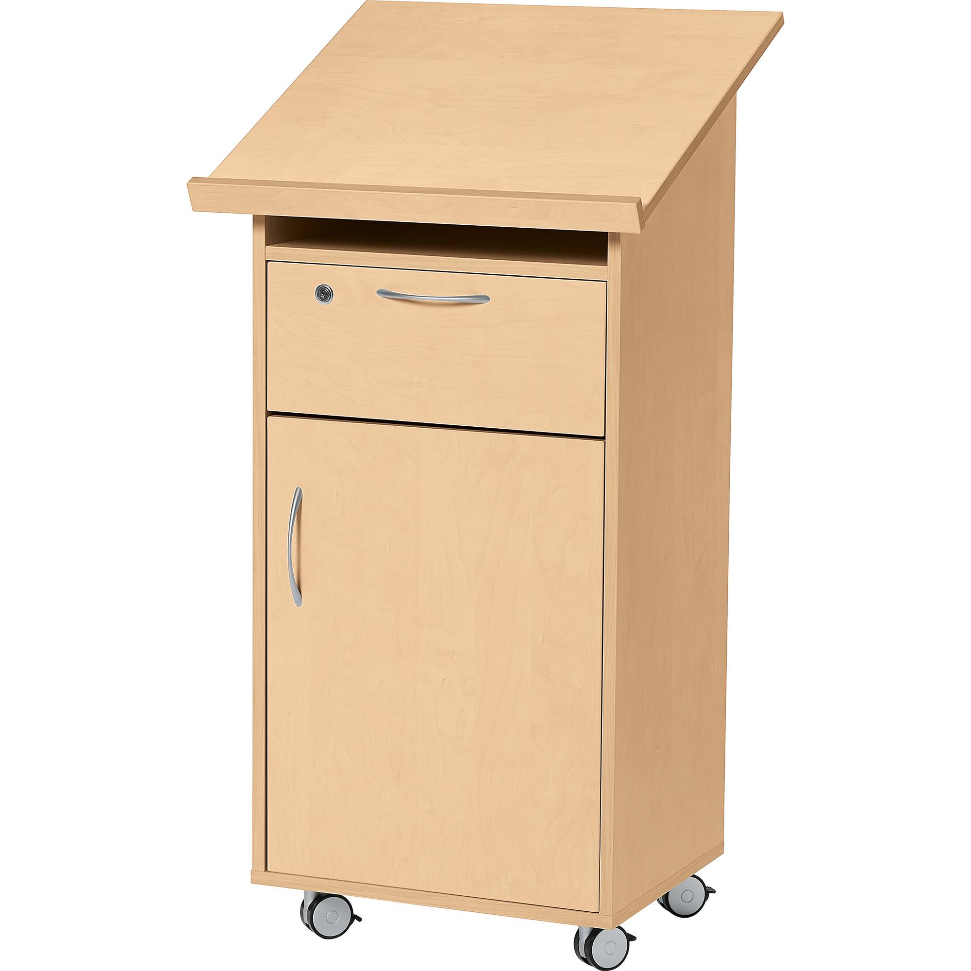 Stehpult 600x1200x525 Schub Tür buche
