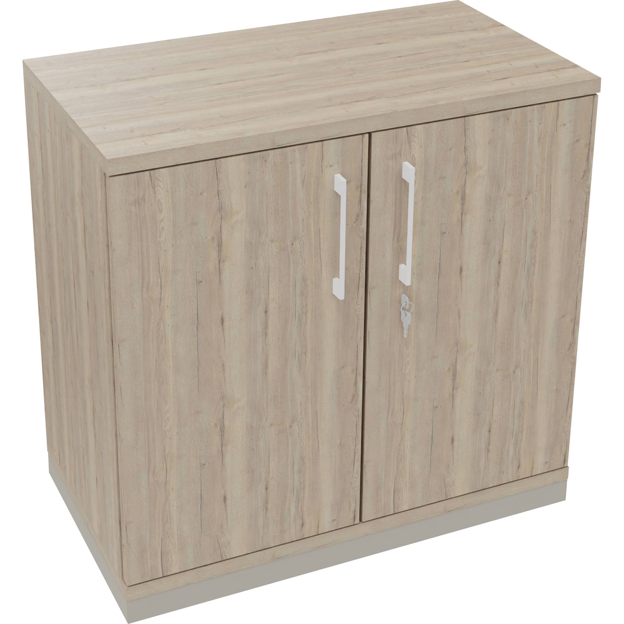 Flügeltürenschrank 2OH B800xT442xH781 si/Eiche-0