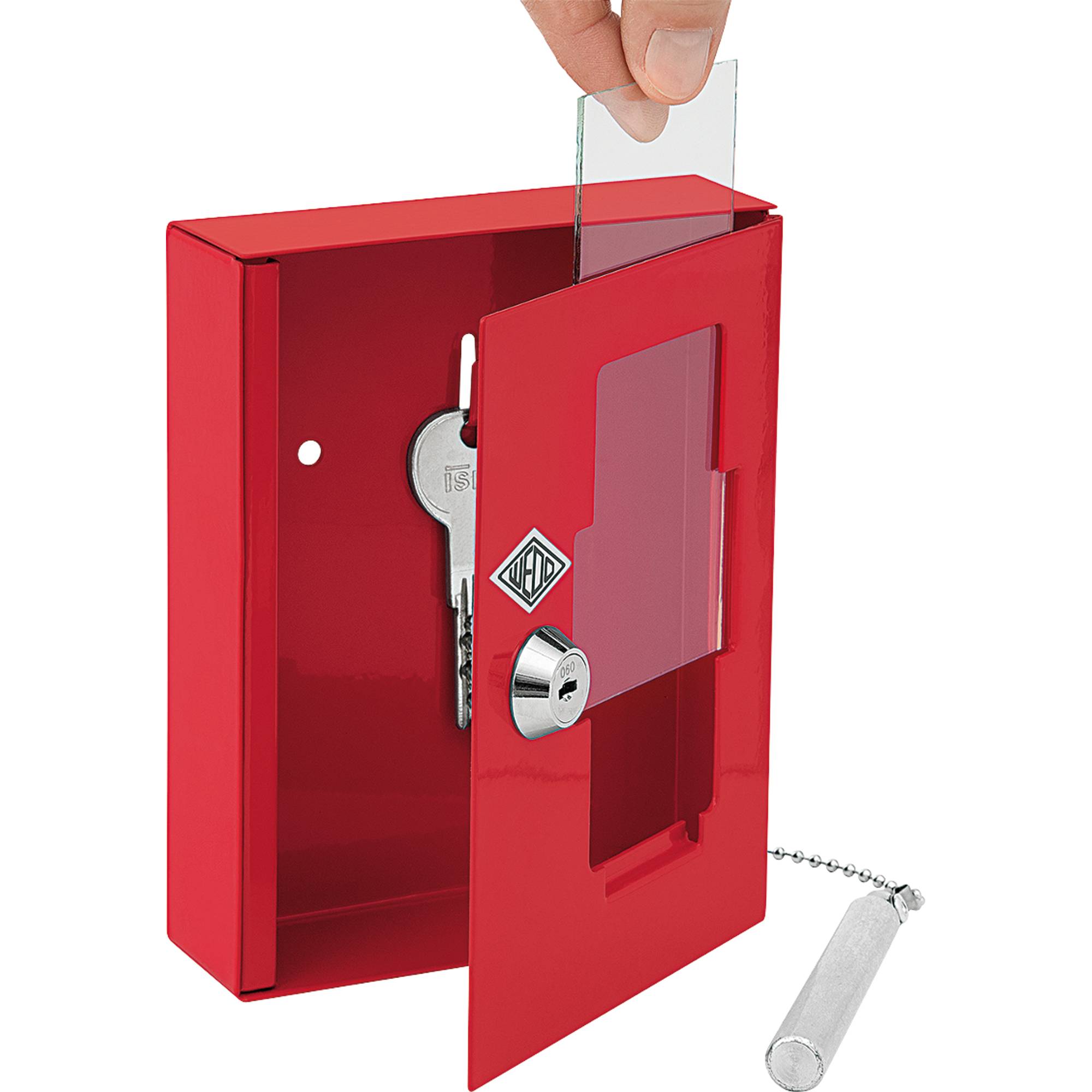 Notschlüsselkasten 150x120x40mm rot-1