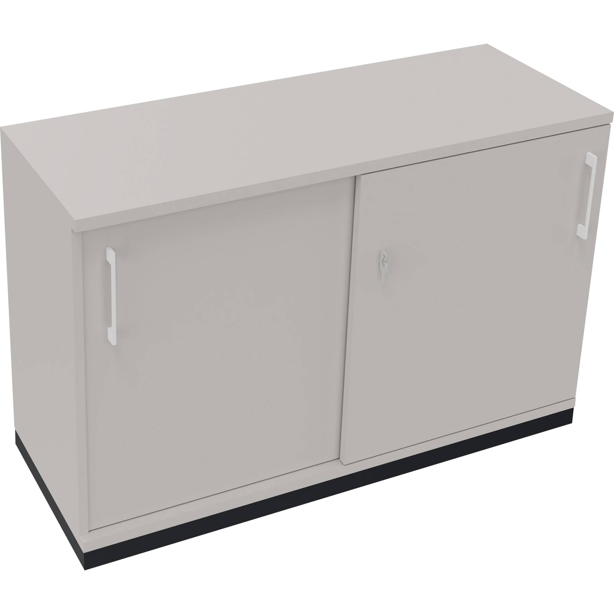 Schiebetürenschrank 2OH 1200x442x781 an/Lichtgrau-0