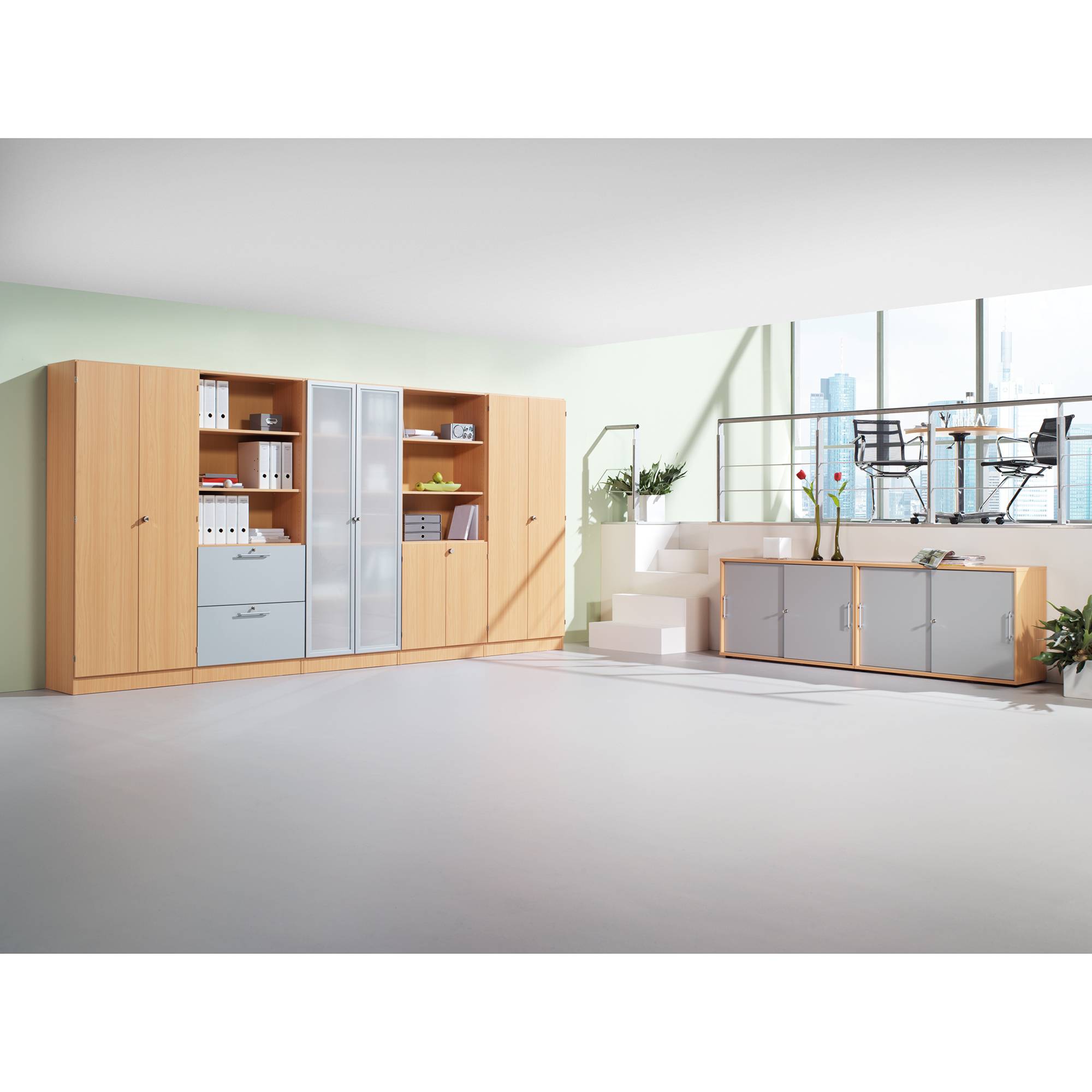 Garderobenschrank 5OH buche/buche-1