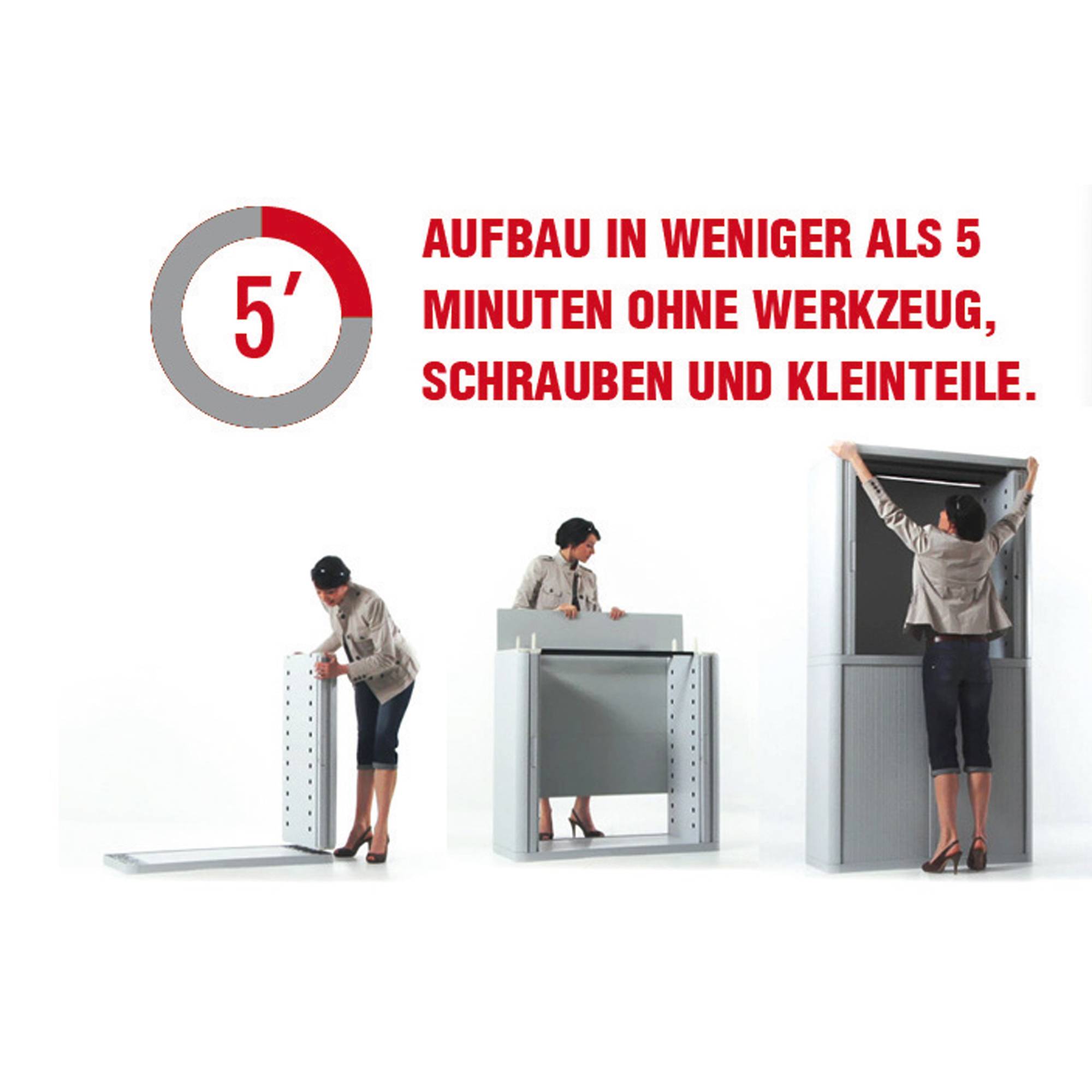 Rolladenschrank easy Office 2m schwarz - Artikel: 821165590-1