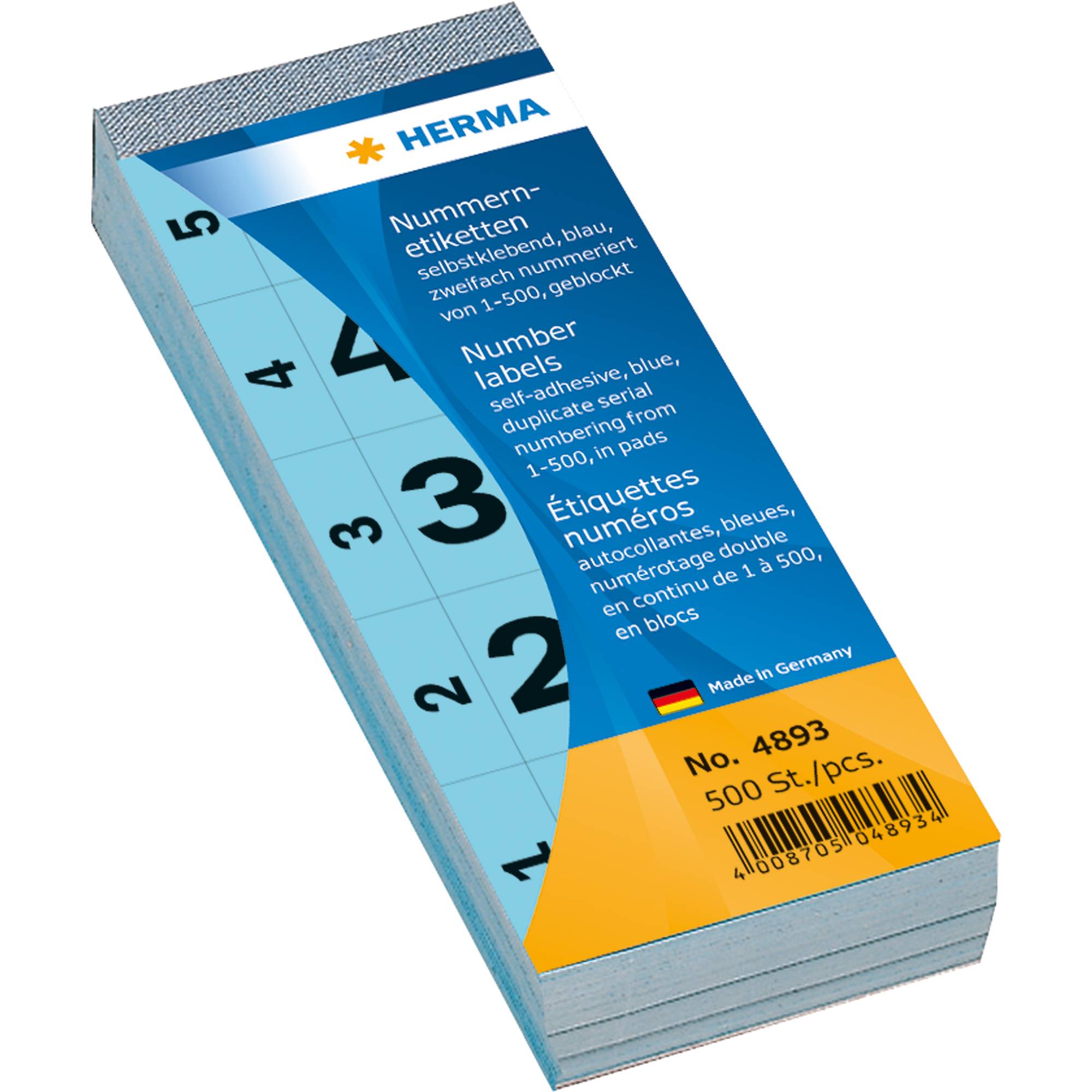 Nummernblock 1-500 sk 28x56mm blau 500 St./Pack.-0