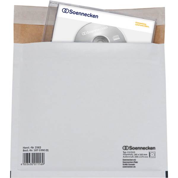 CD/DVD Versandtasche hk Karton weiß