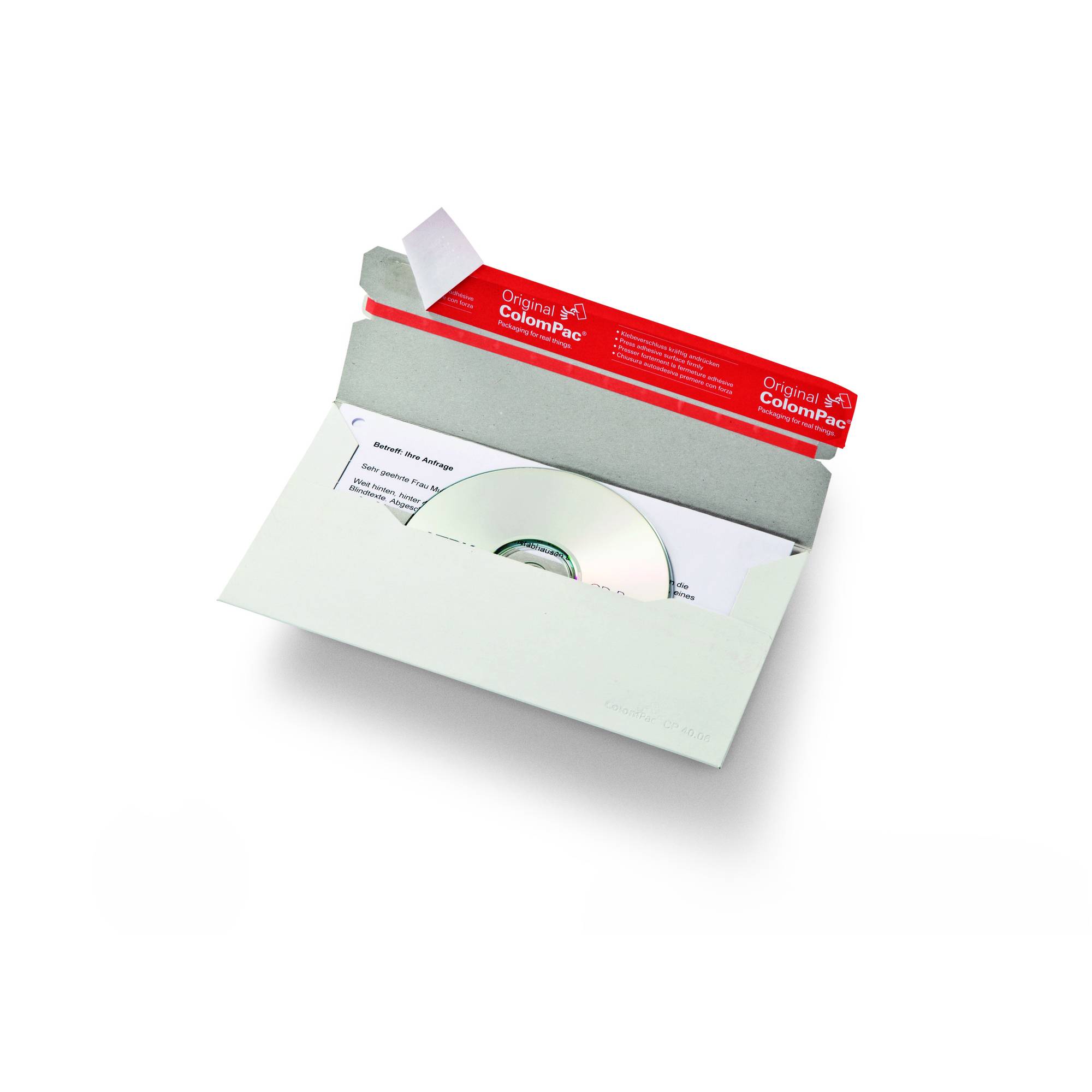 CD/DVD-Versandtasche 12,1x22cm weiß - Artikel: 161584401-0