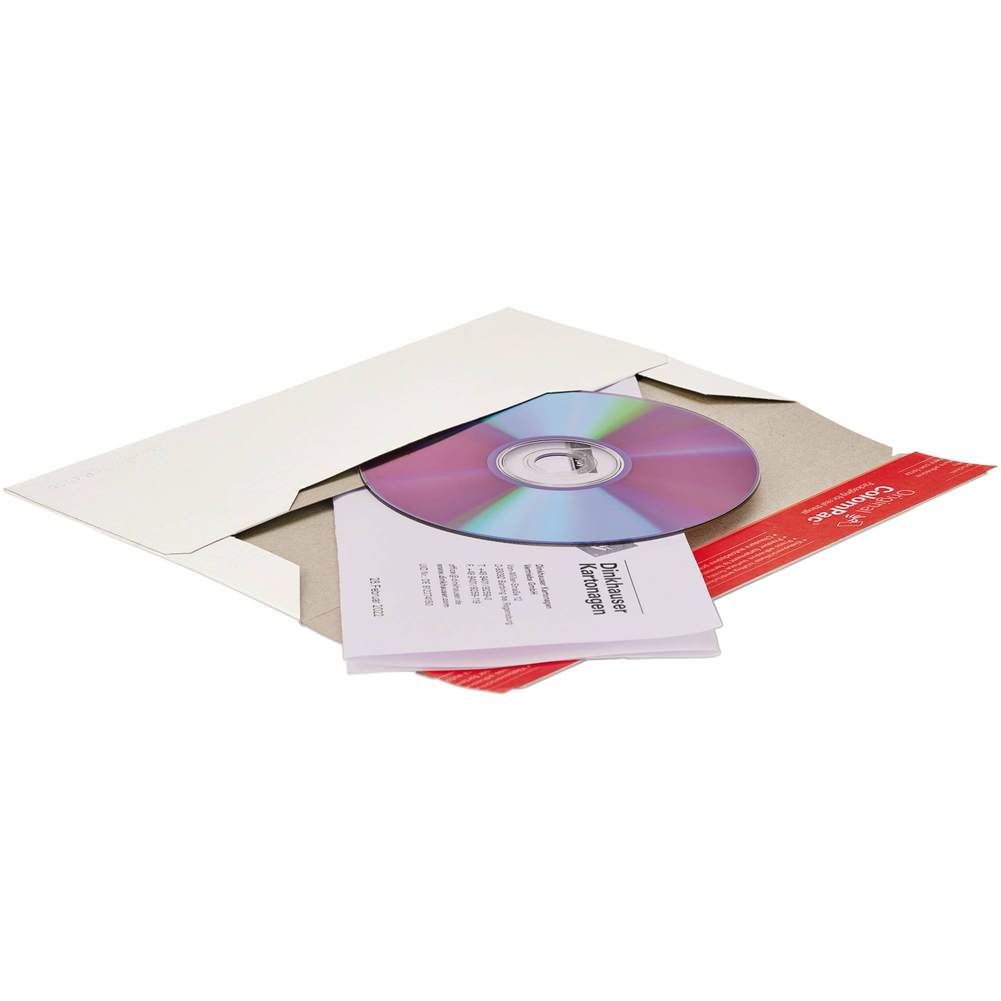 CD/DVD-Versandtasche 12,1x22cm weiß - Artikel: 161584401-2