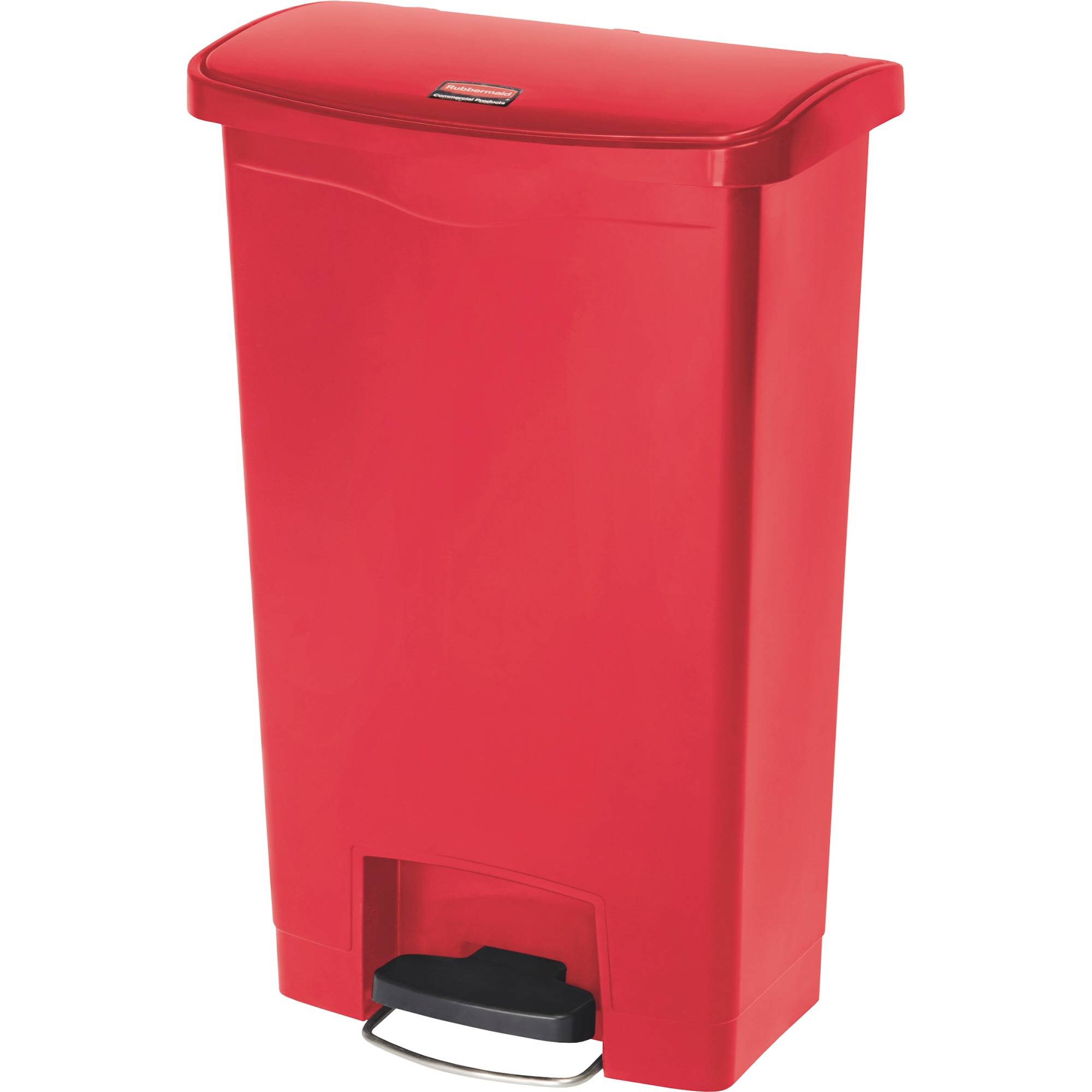 Tretabfalleimer Slim Jim Kunststoff 50l rot-1