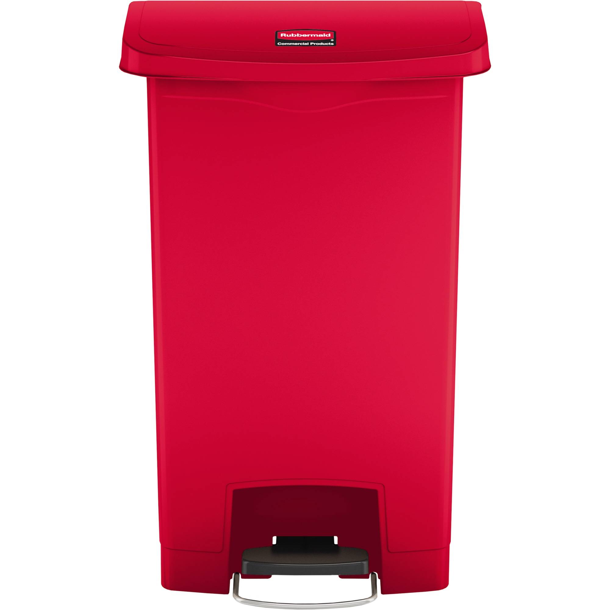 Tretabfalleimer Slim Jim Kunststoff 50l rot-0