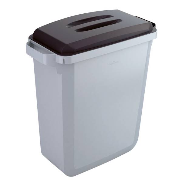 Abfalleimer DURABIN 60l grau +Deckel sw