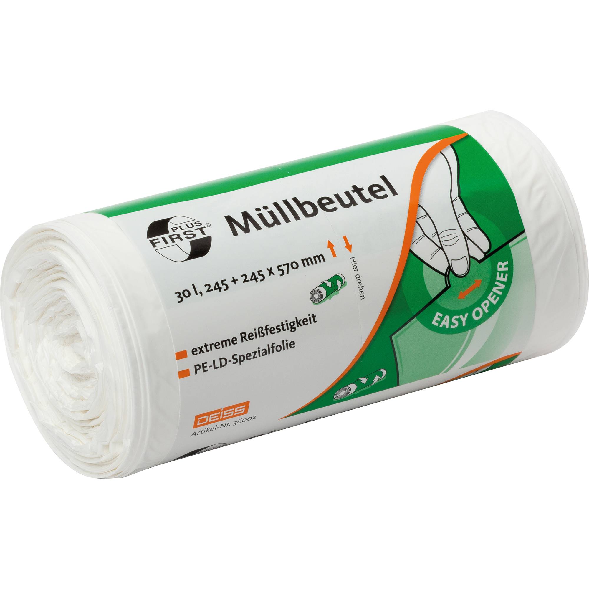 Müllbeutel LDPE 305+305x850mm 70l ws 50St-0