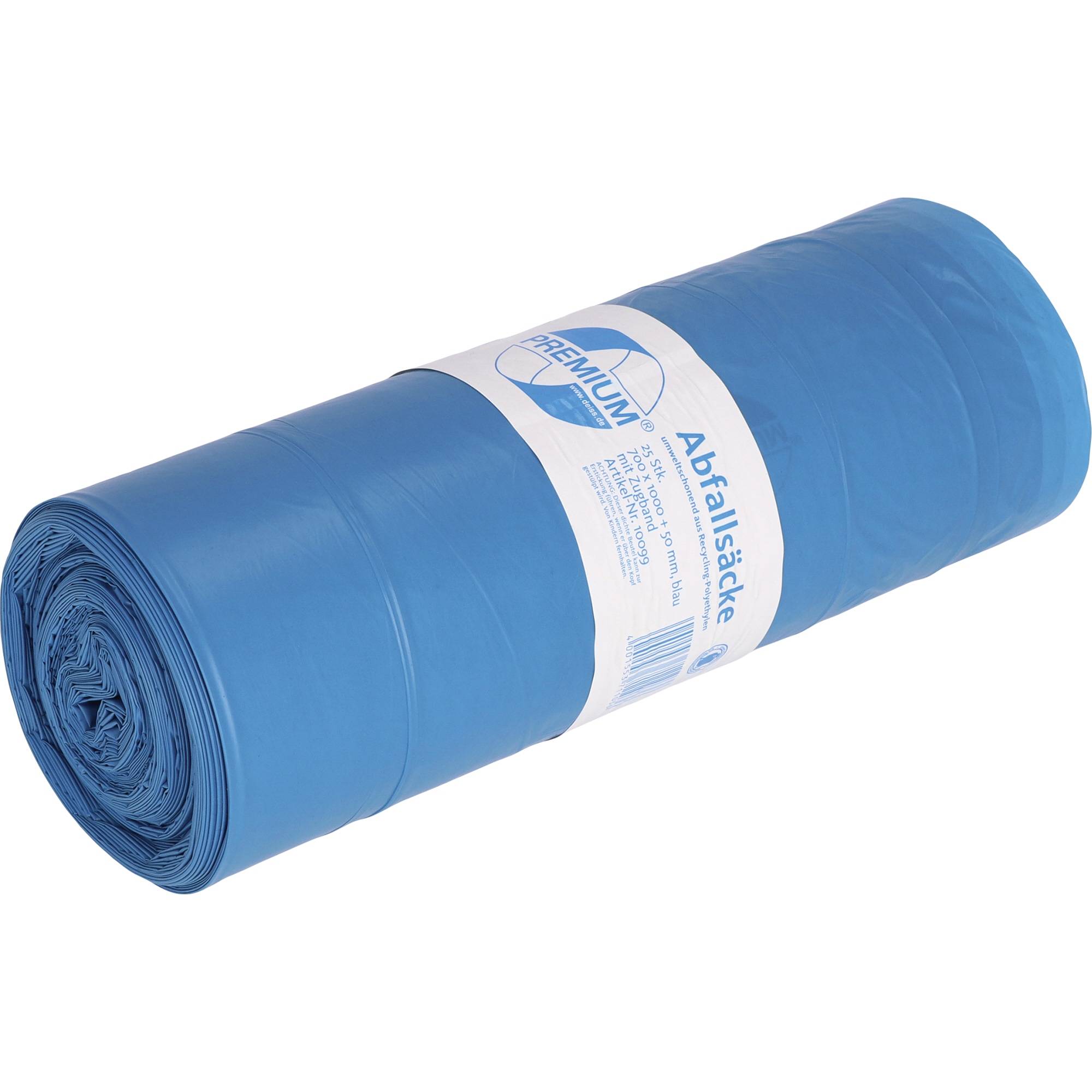 Müllsack Zugband LDPE 120L blau-0