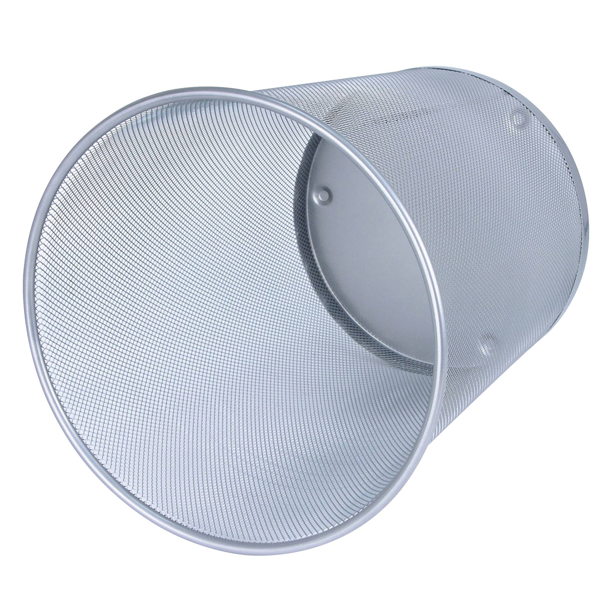 Papierkorb Office 18l Drahtmetall silber-0