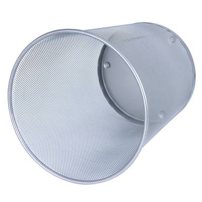 Papierkorb Office 18l Drahtmetall silber-0