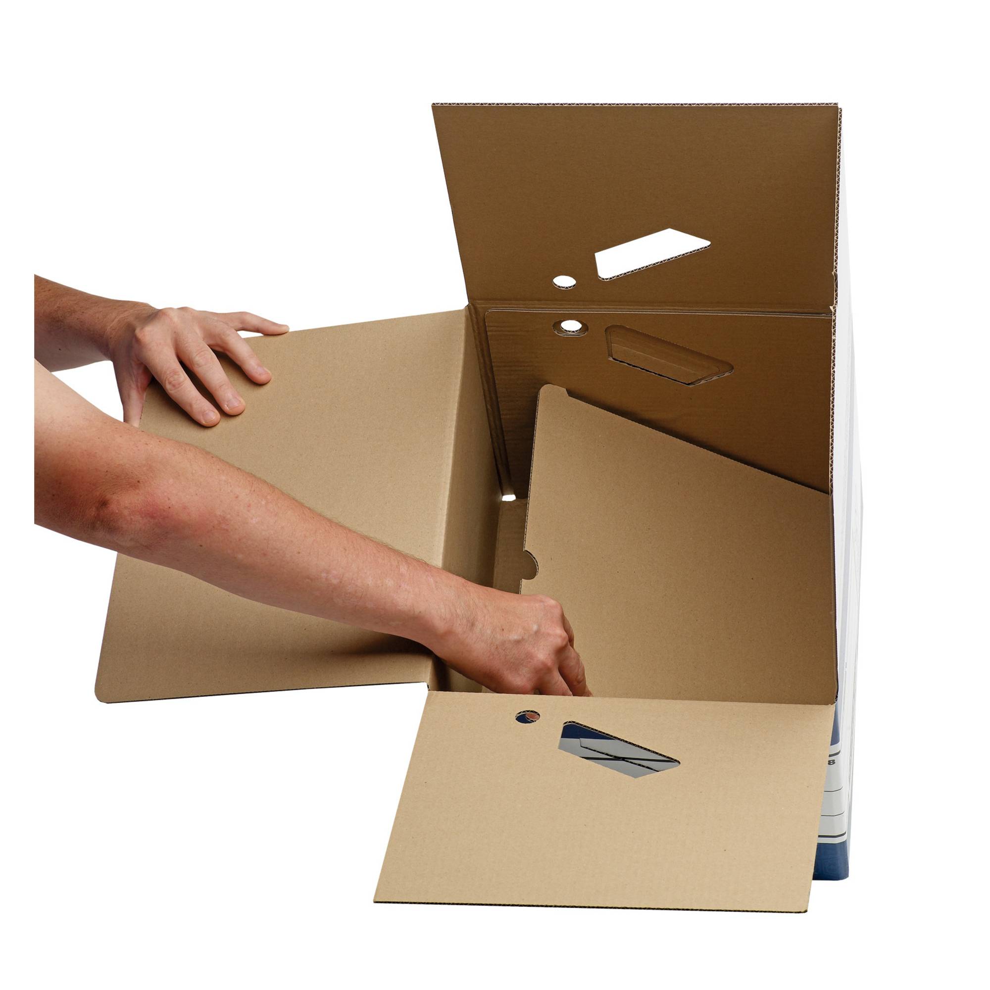 Archivbox Ergo Box System Maxi blau/weiß-1