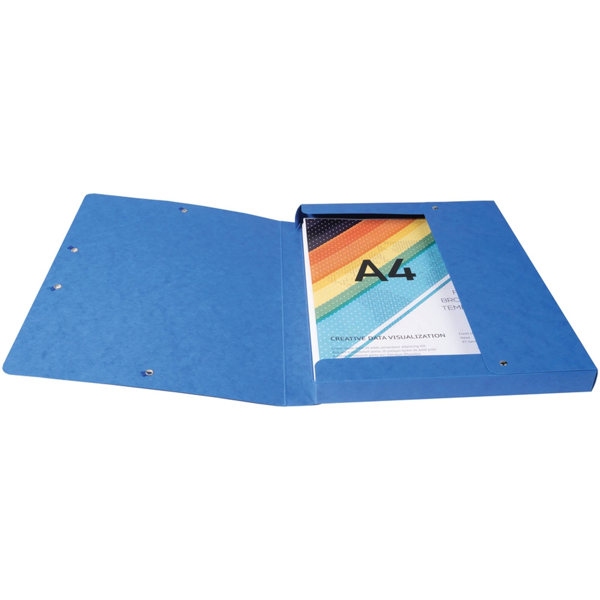 Heftbox Exabox DIN A4 25mm Karton blau-1