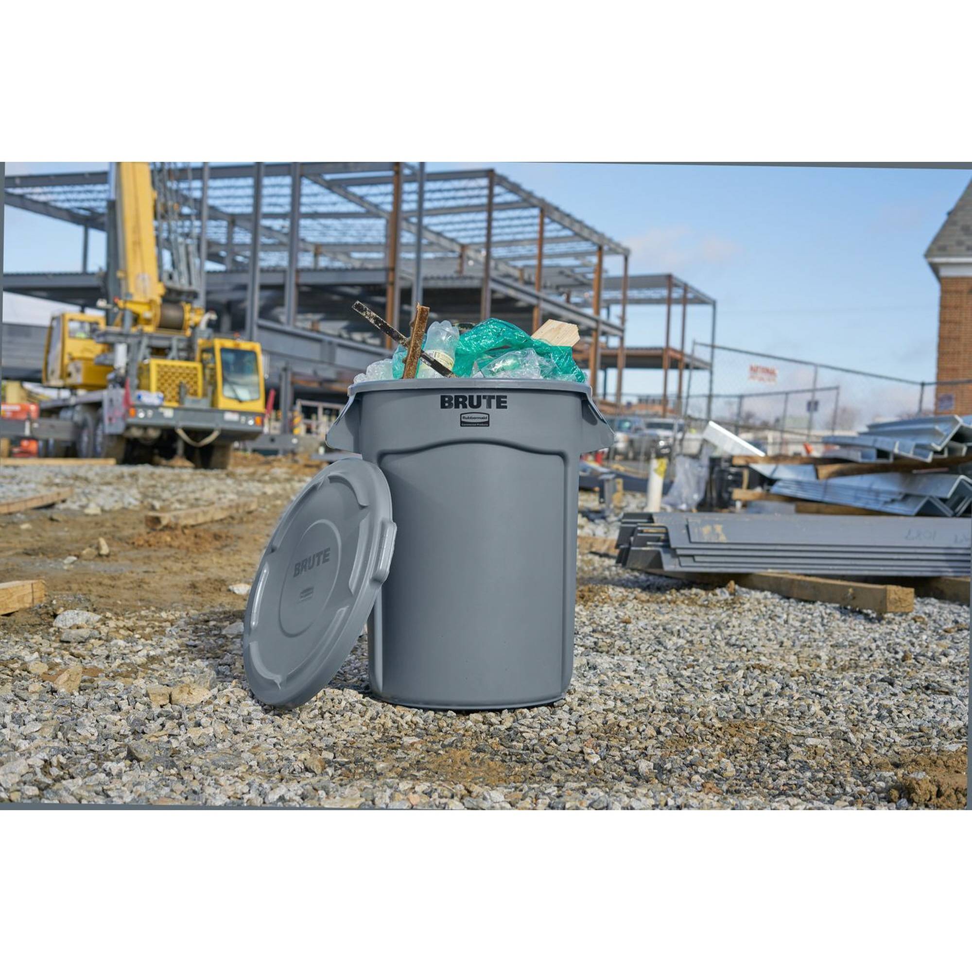 Abfallbehälter BRUTE 121l PP grau-1