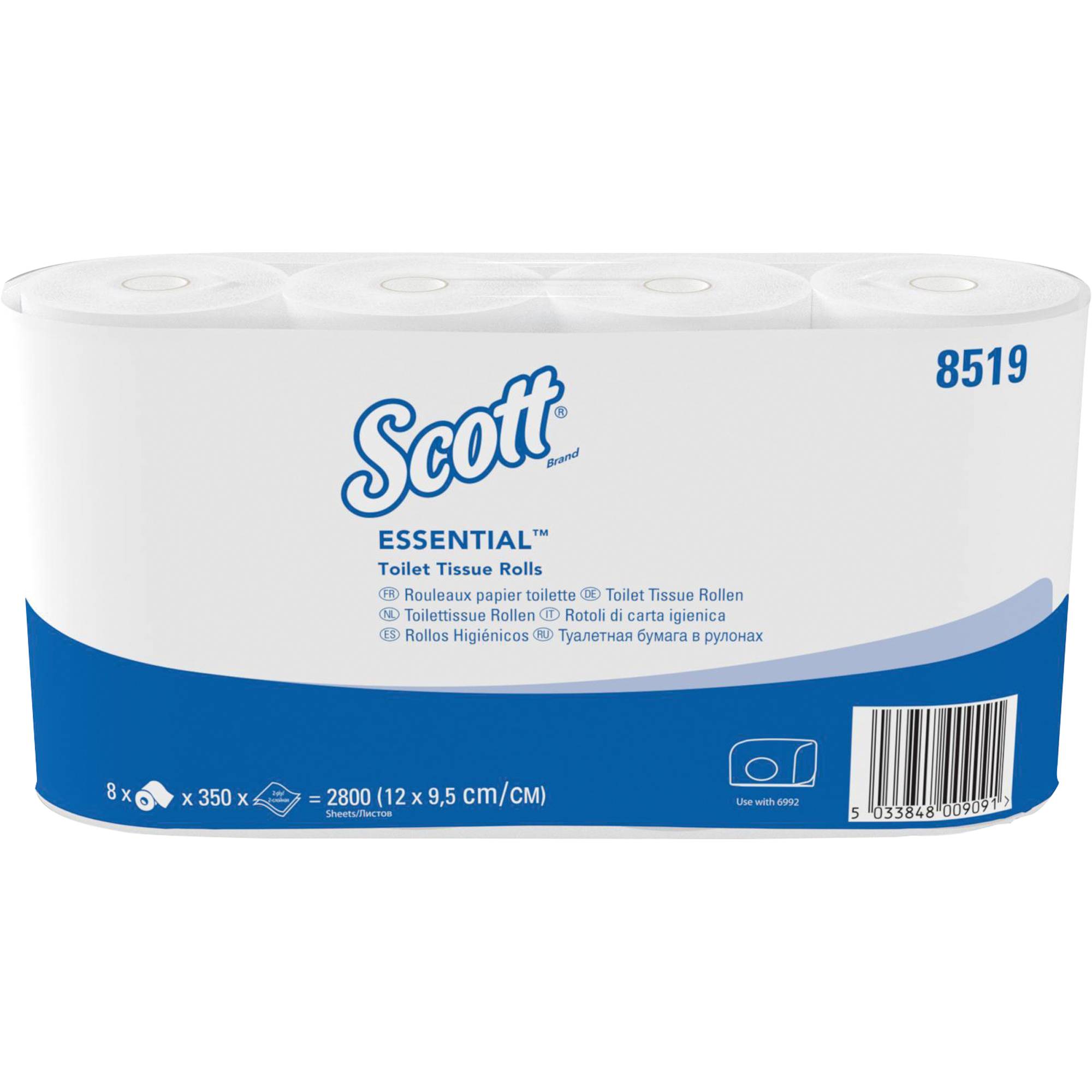 Scott Toilettenpapier Tissue 2lagig 8Rollen à 350Bl. ws-0