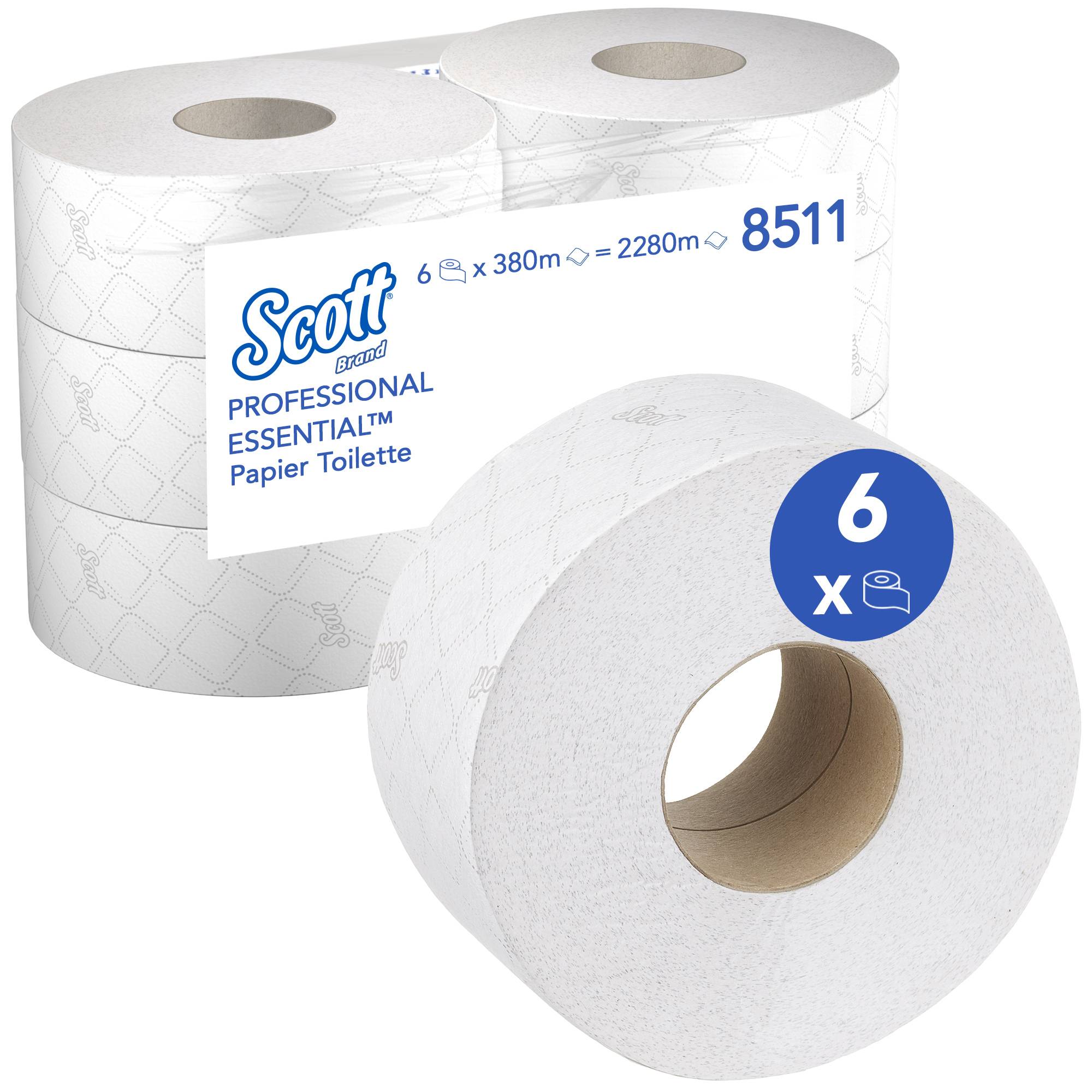 Scott Toilettenpapier 2lagig 380m weiß 6 Rl./Pack.