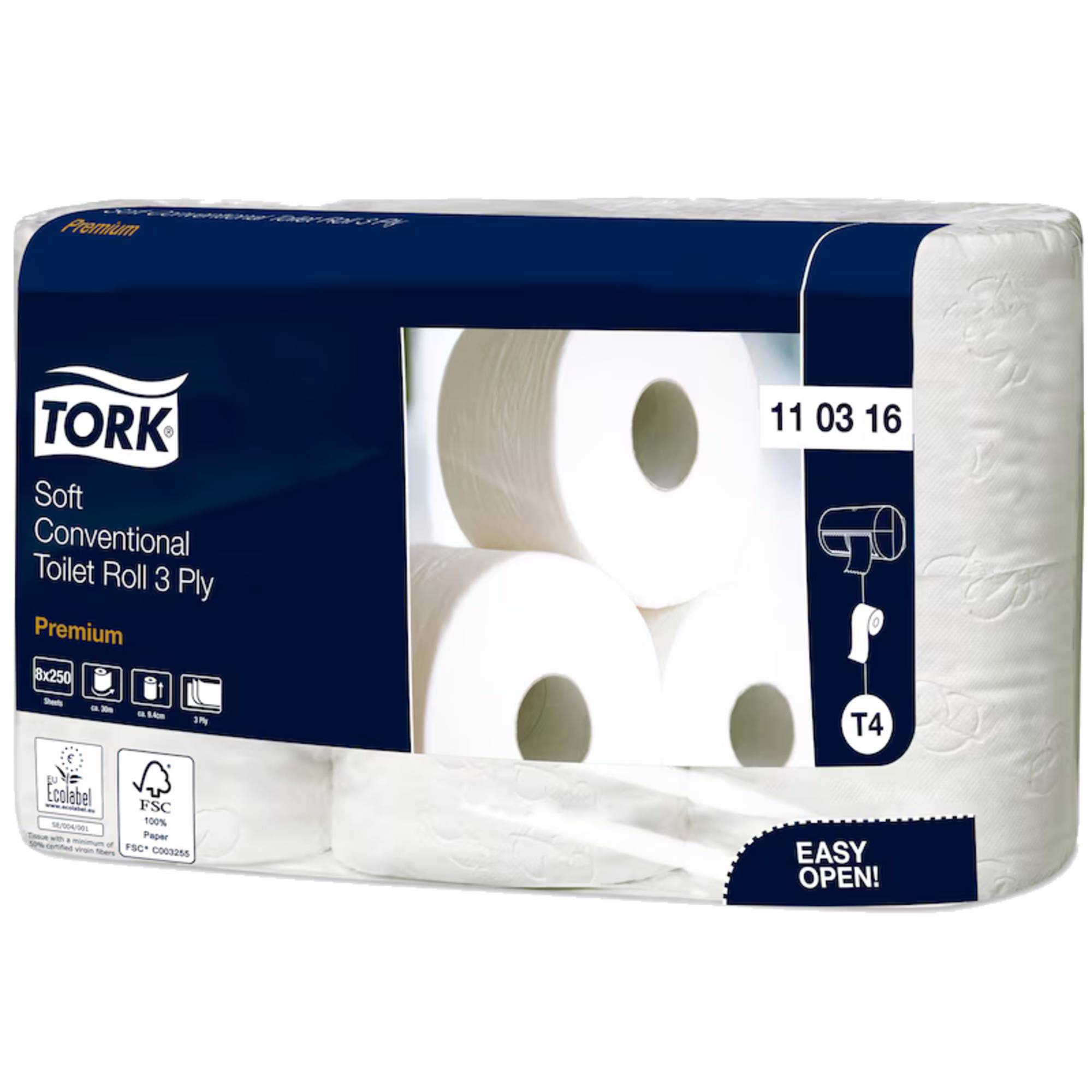 Toilettenpapier Premium 3lagig weiß 8 Rl./Pack.-0