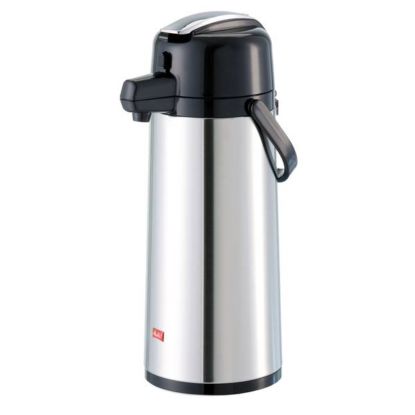 Pumpkanne 2,2l silber/schwarz