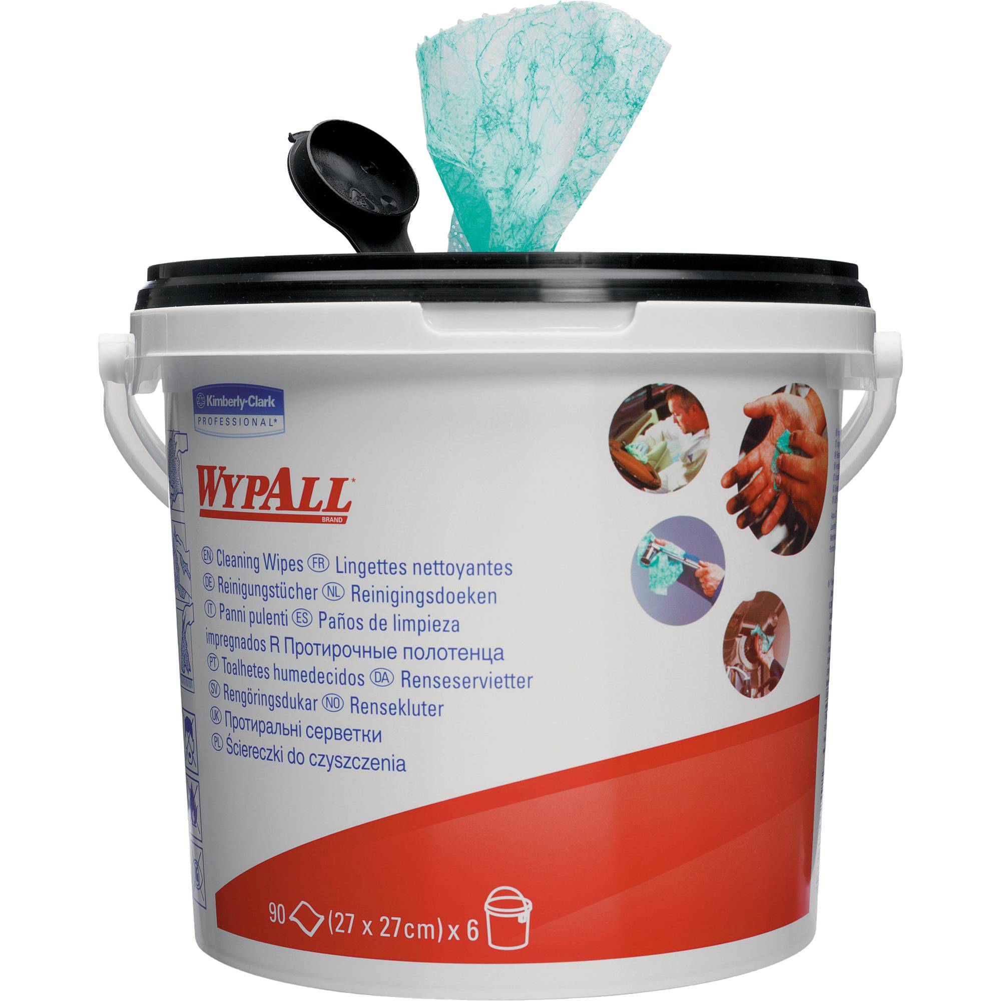 WYPALL Reinigungstuch Eimer 1-lagig 27x27cm gn 90 St.
