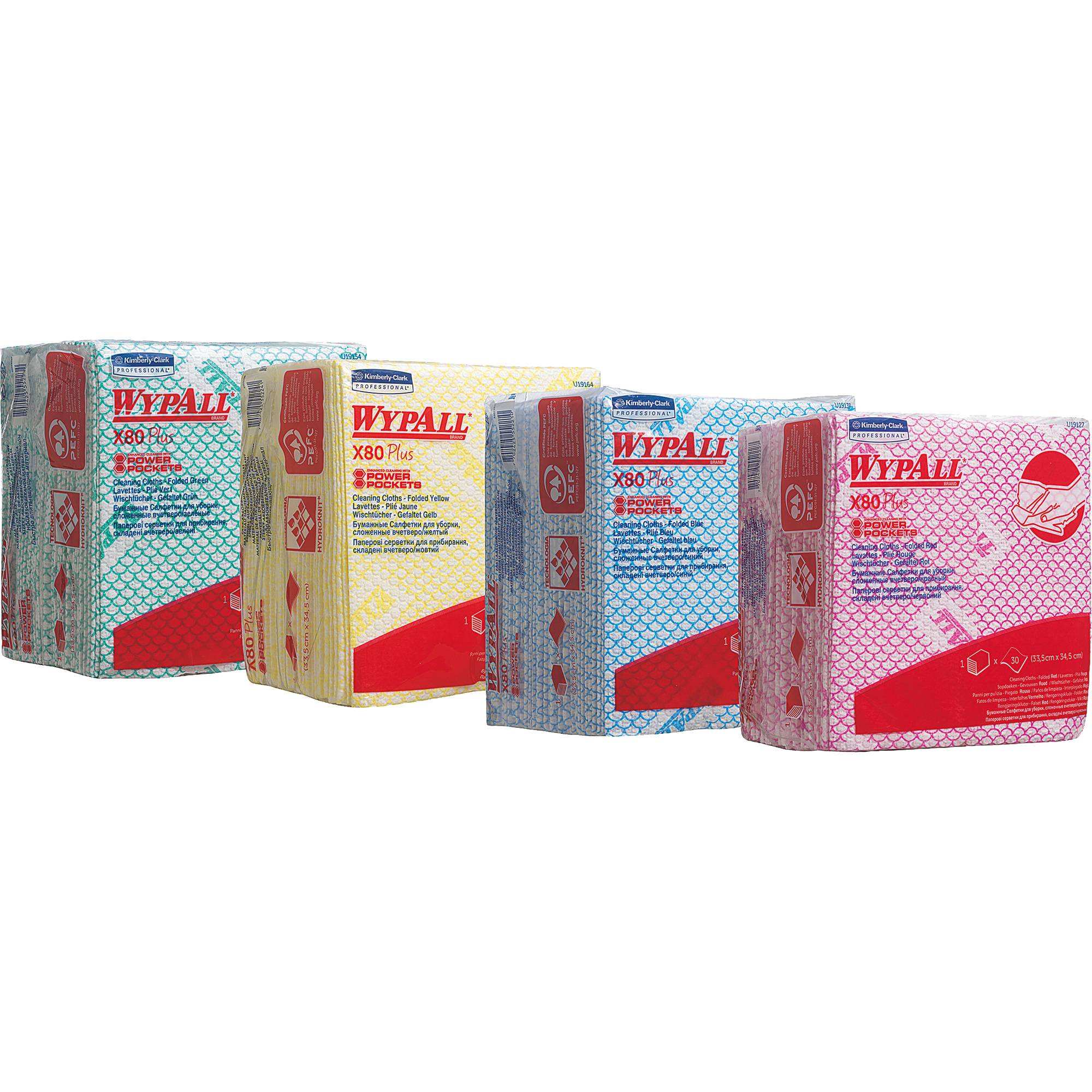 WYPALL Wischtuch X80 Viertelfalz 35x34cm bl 30 St.-2
