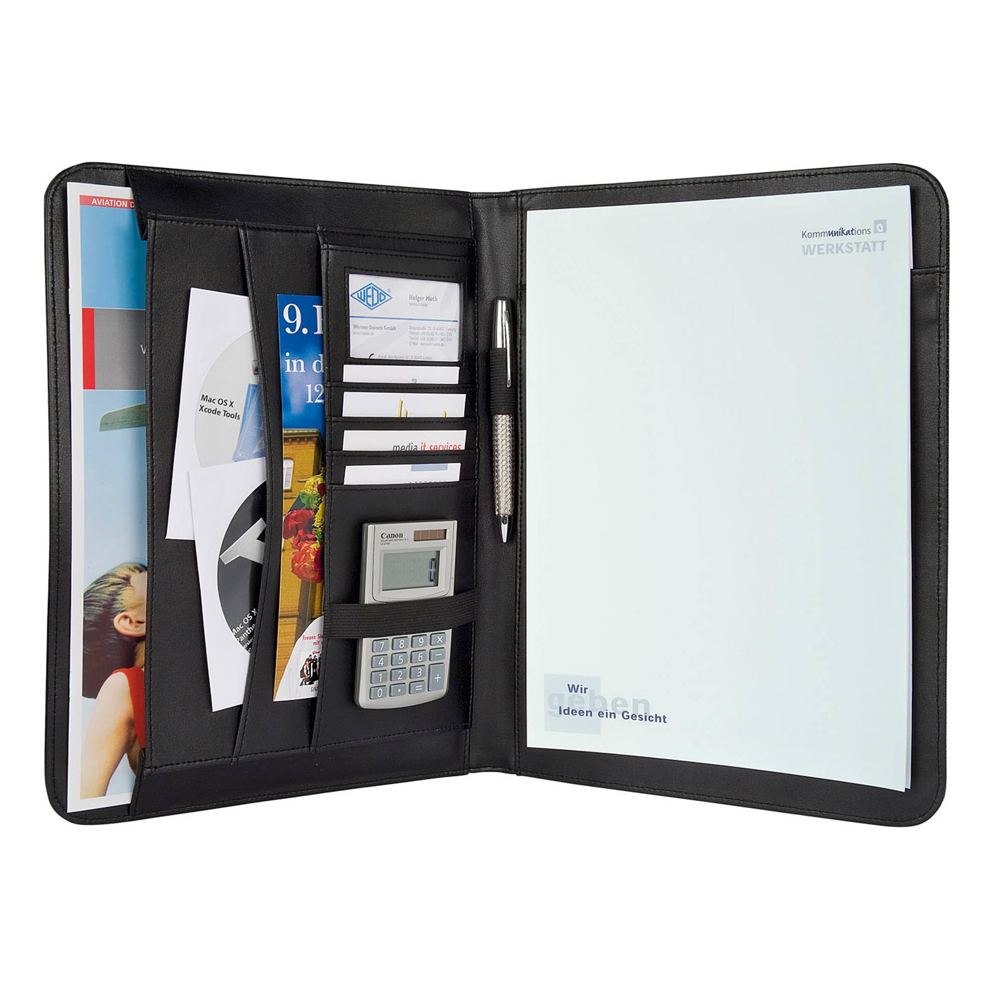 Schreibmappe Elegance A4 sw-1
