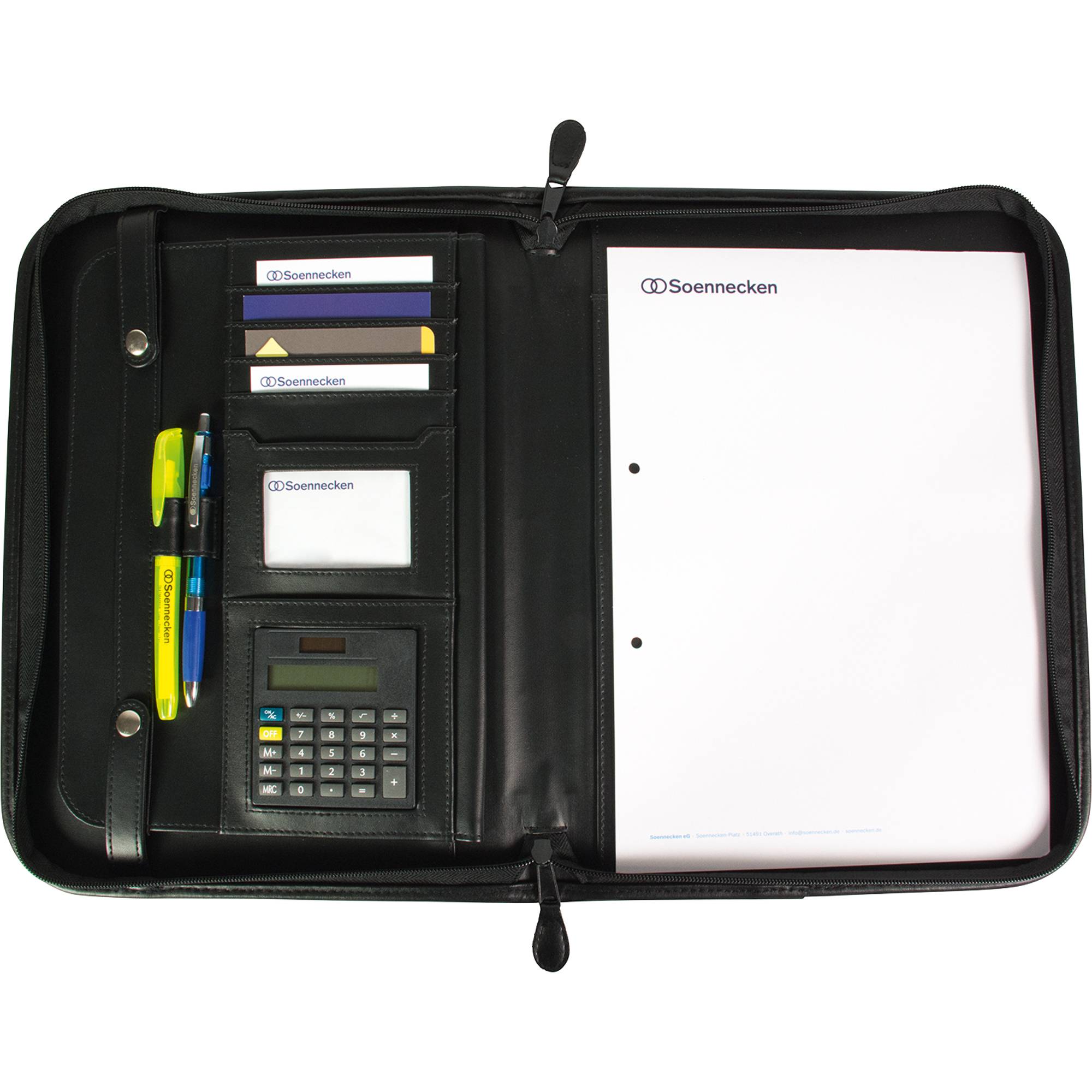Schreibmappe Dortmund Leder schwarz-3