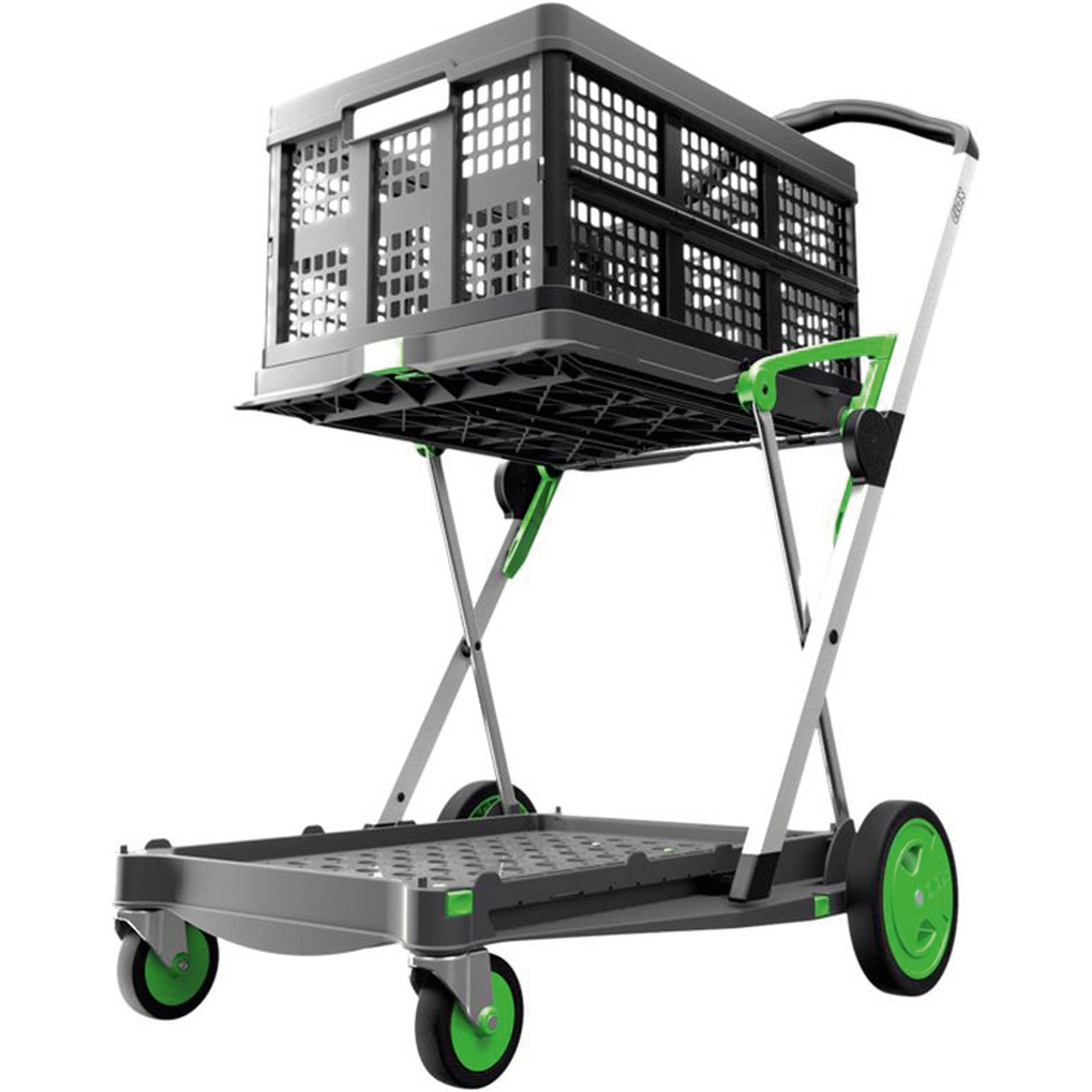 Klapptrolley Kunststoff/Aluminium grau/grün-0
