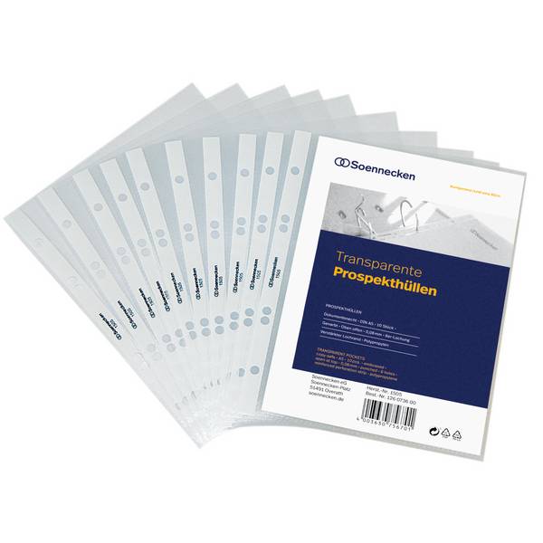 Prospekthülle DIN A5 PP transparent 100 St./Pack.