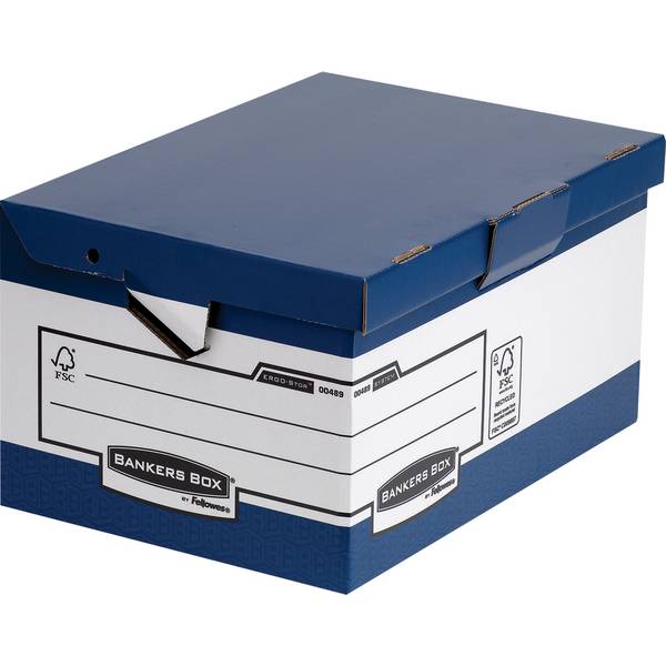 Archivbox Ergo Box System Maxi blau/weiß