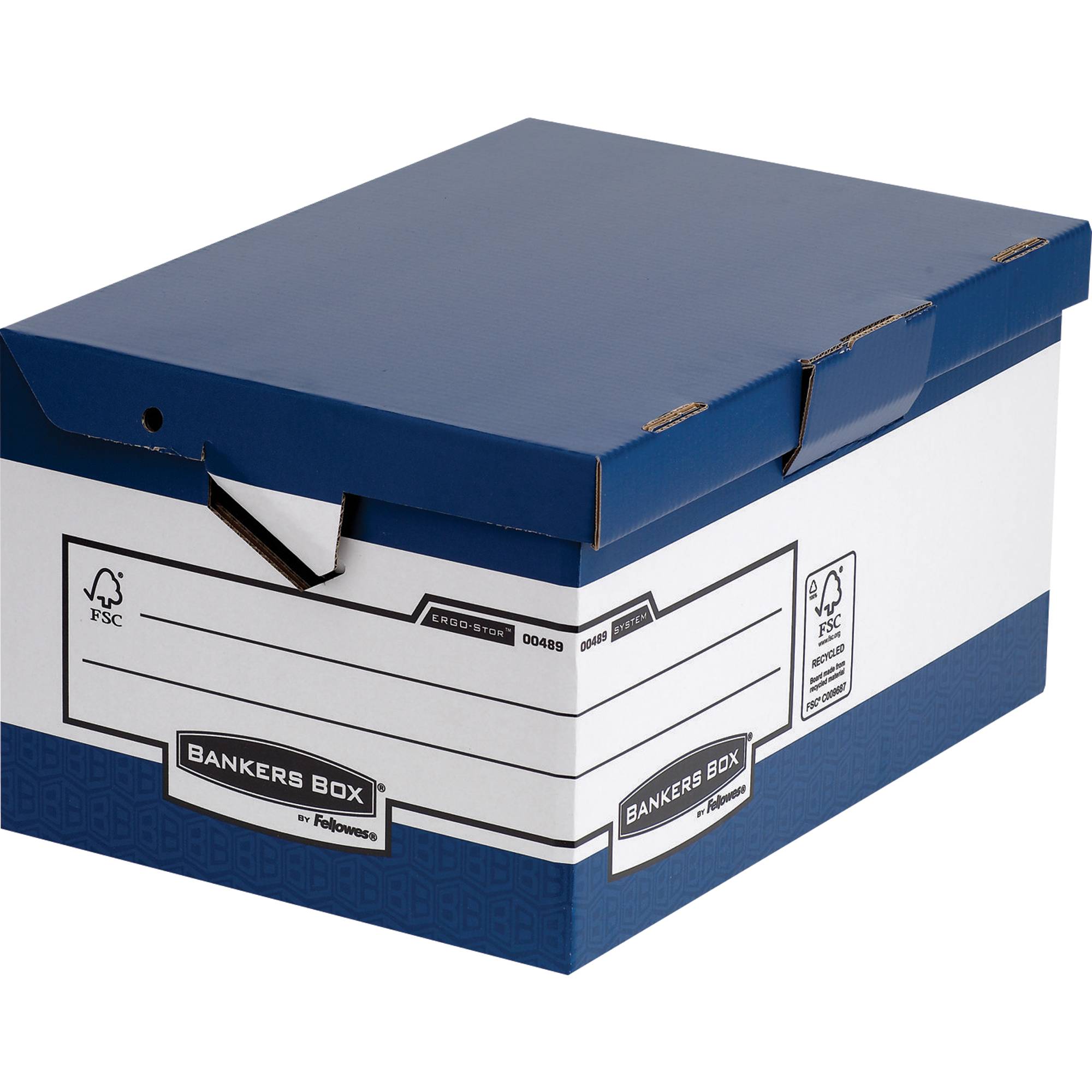 Archivbox Ergo Box System Maxi blau/weiß-0