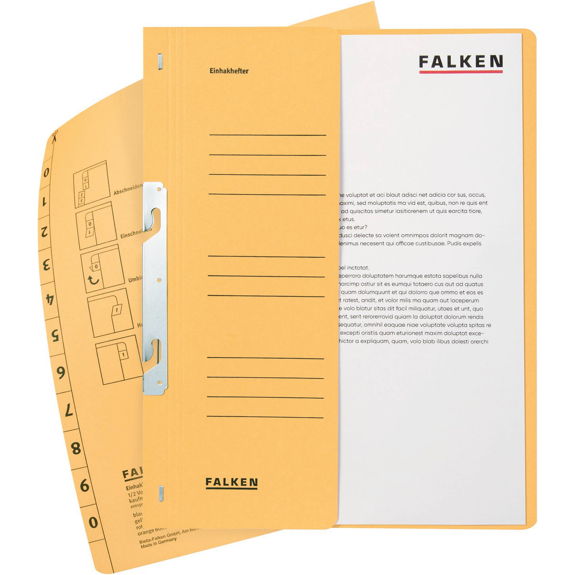 Einhakhefter DIN A4 halber Deckel kaufm. Heftung ch-2