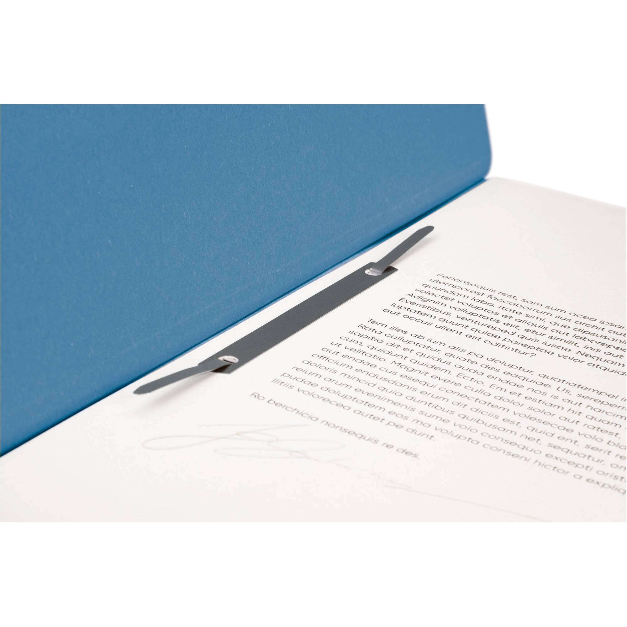 Ösenhefter DIN A4 kaufm. Heftung 250g Karton blau-3