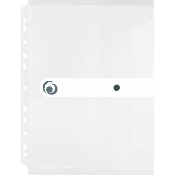 Dokumententasche DIN A4 Abheftrand PP transparent