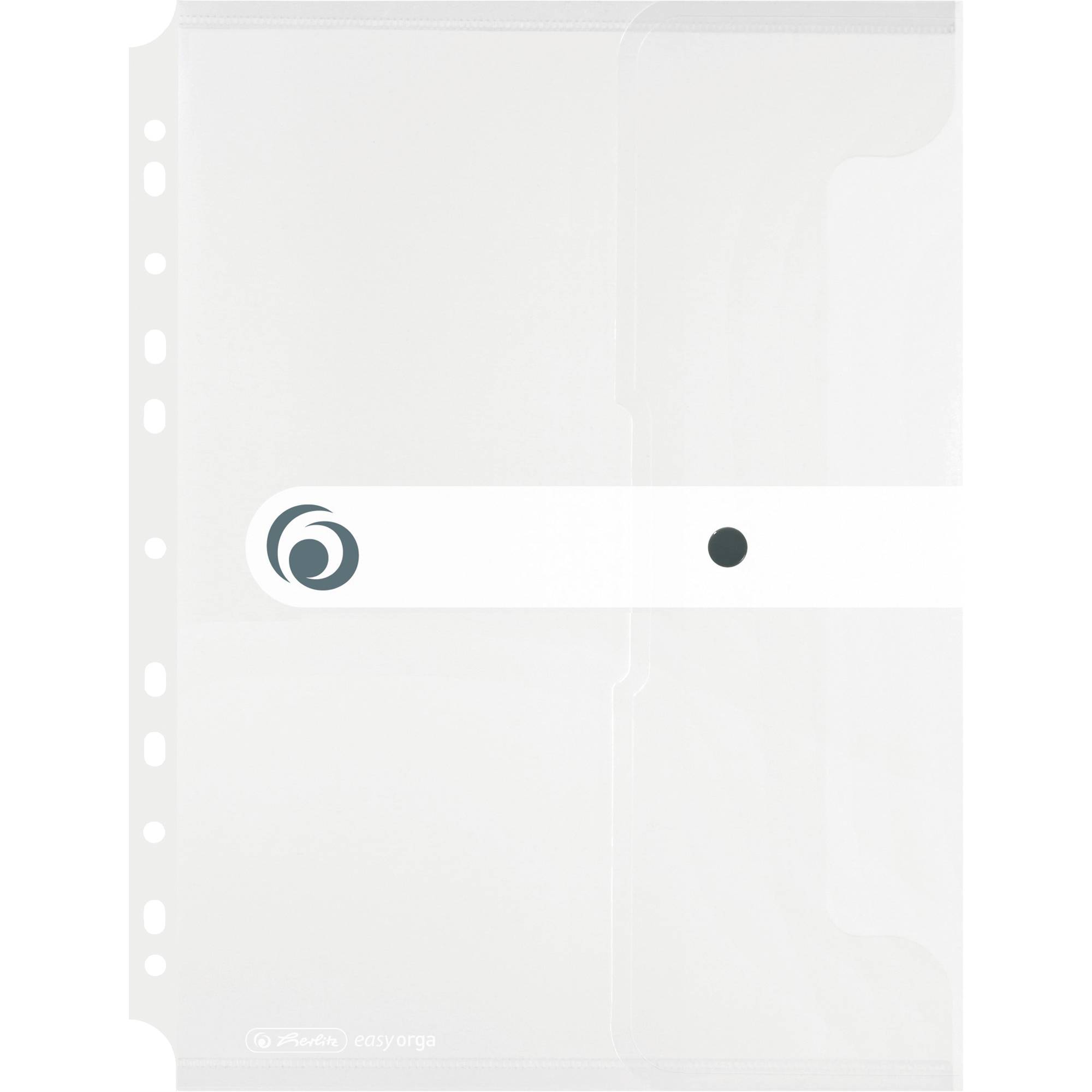 Dokumententasche DIN A4 Abheftrand PP transparent-0