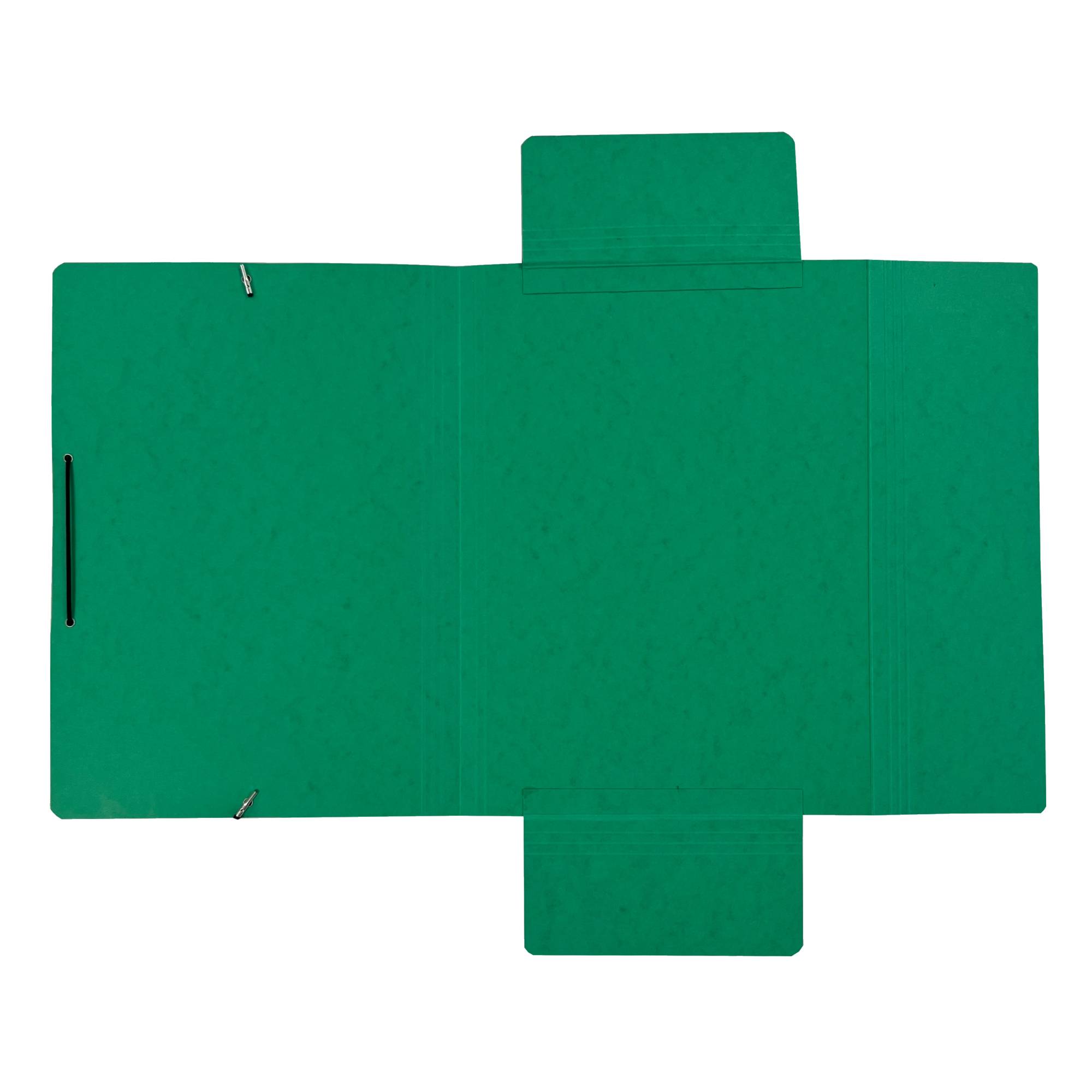 Eckspanner DIN A4 3Klappen und Gummizug grün-1